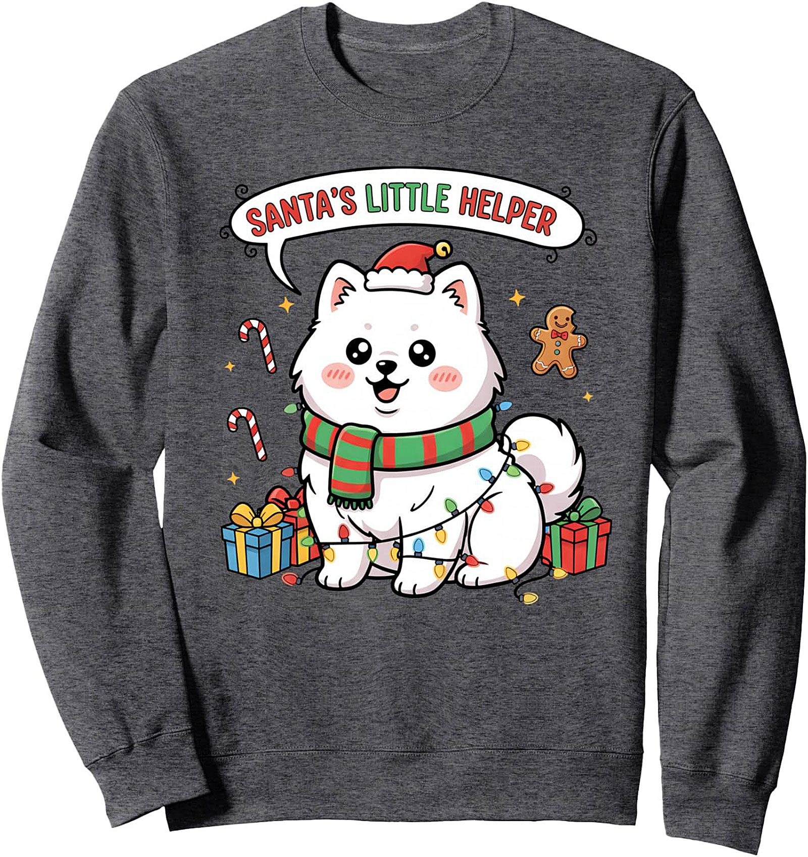 Santa's Little Helper Dog Crewneck Sweatshirt