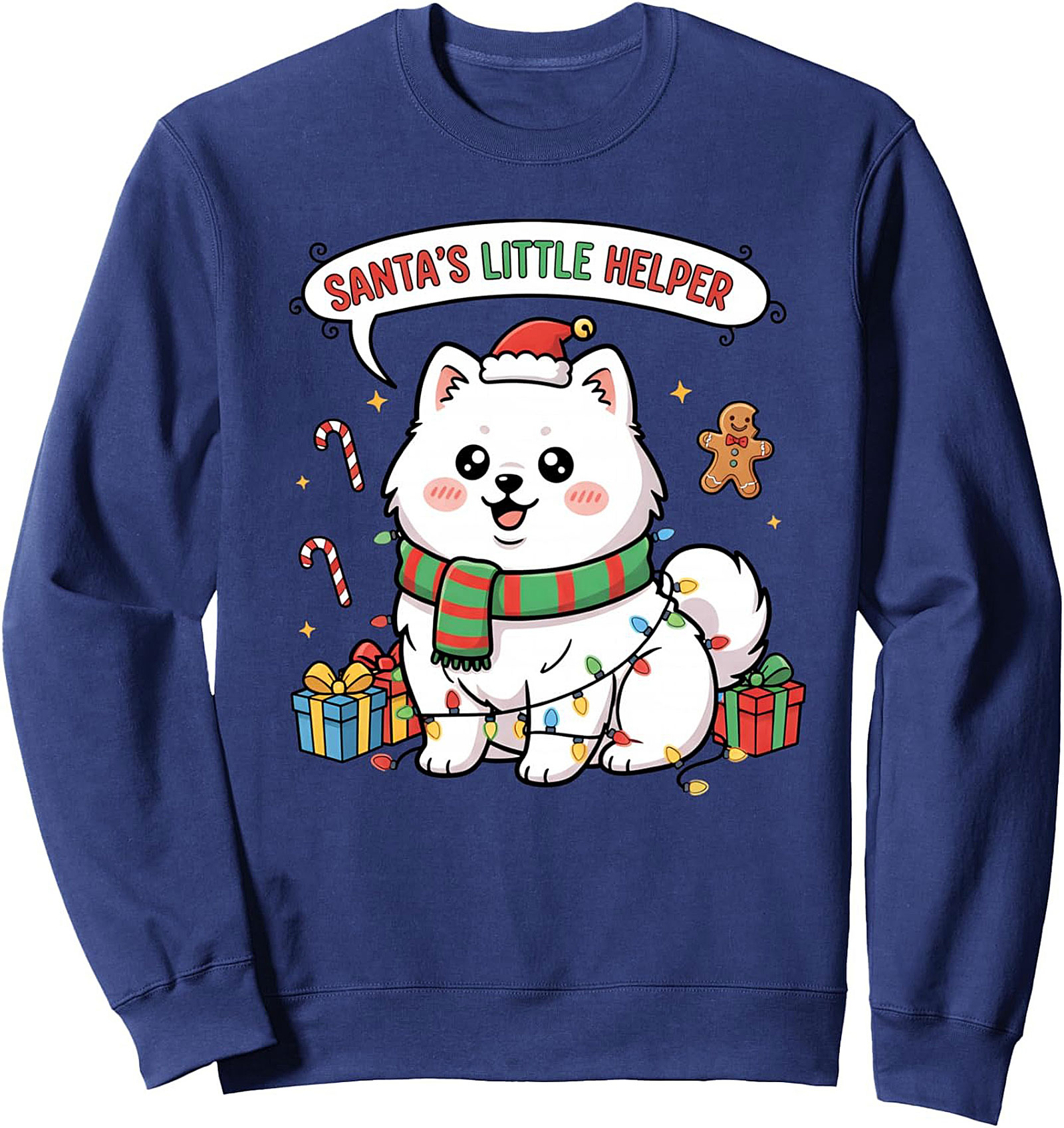 Santa's Little Helper Dog Crewneck Sweatshirt