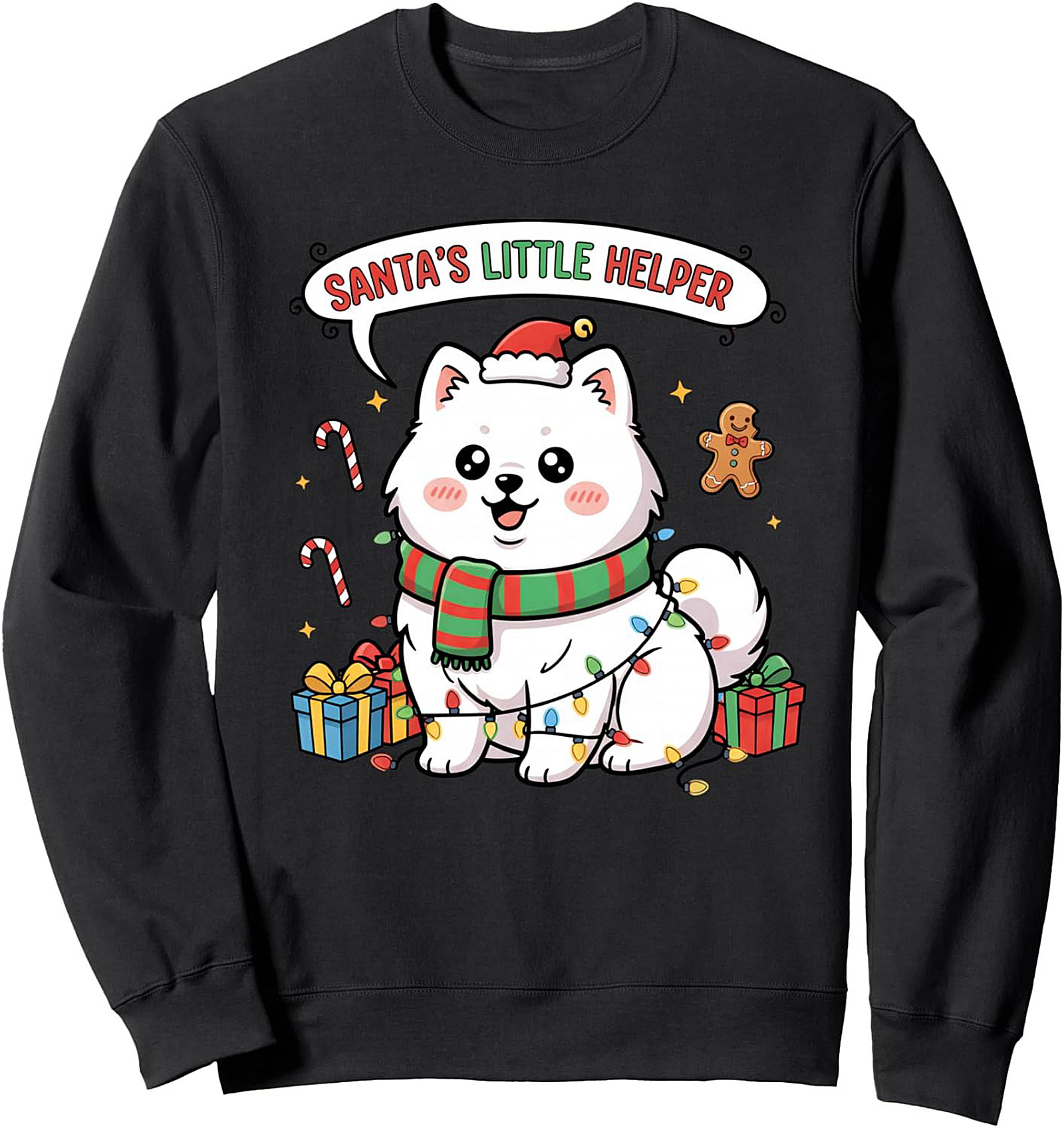 Santa's Little Helper Dog Crewneck Sweatshirt