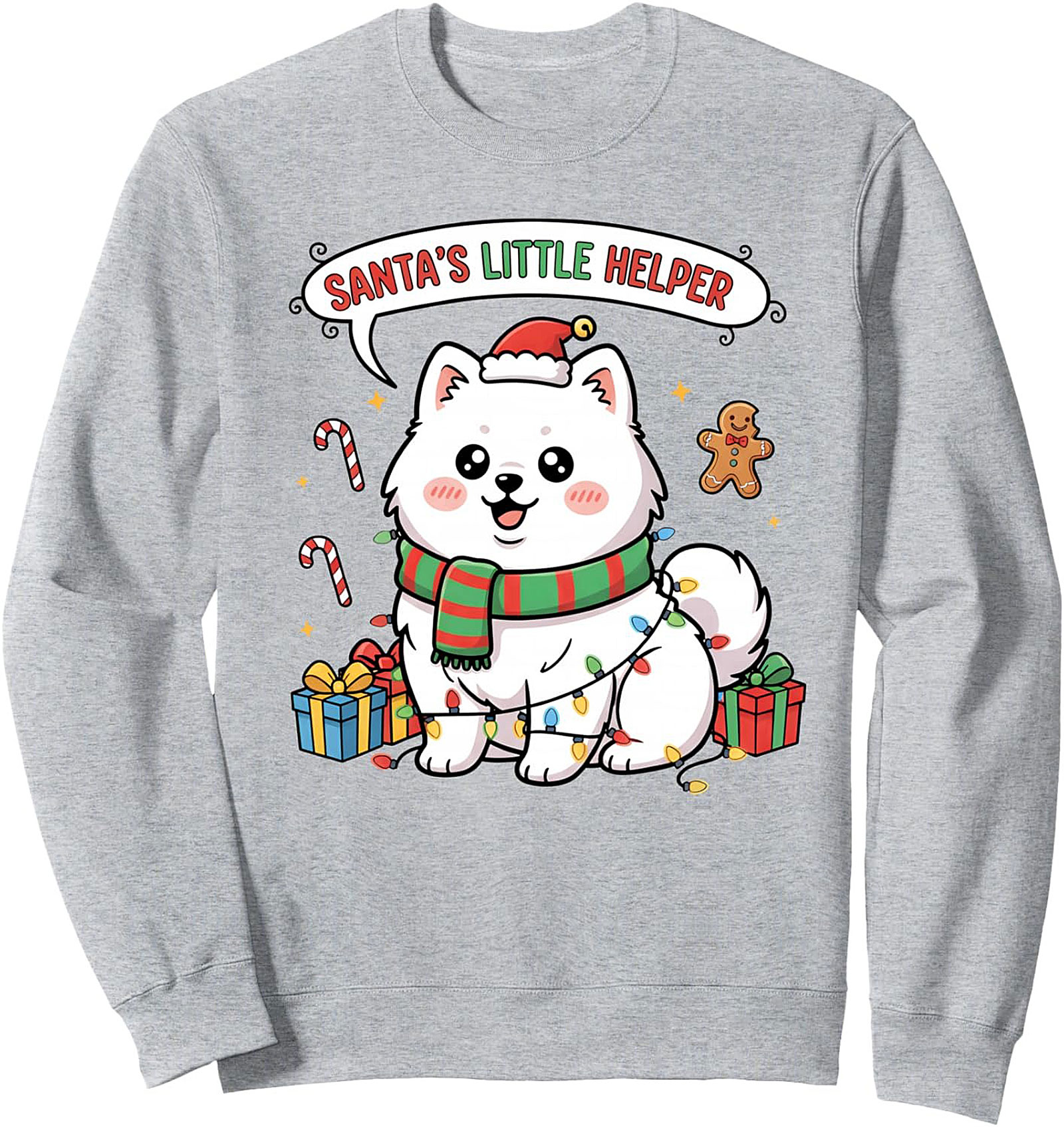 Santa's Little Helper Dog Crewneck Sweatshirt