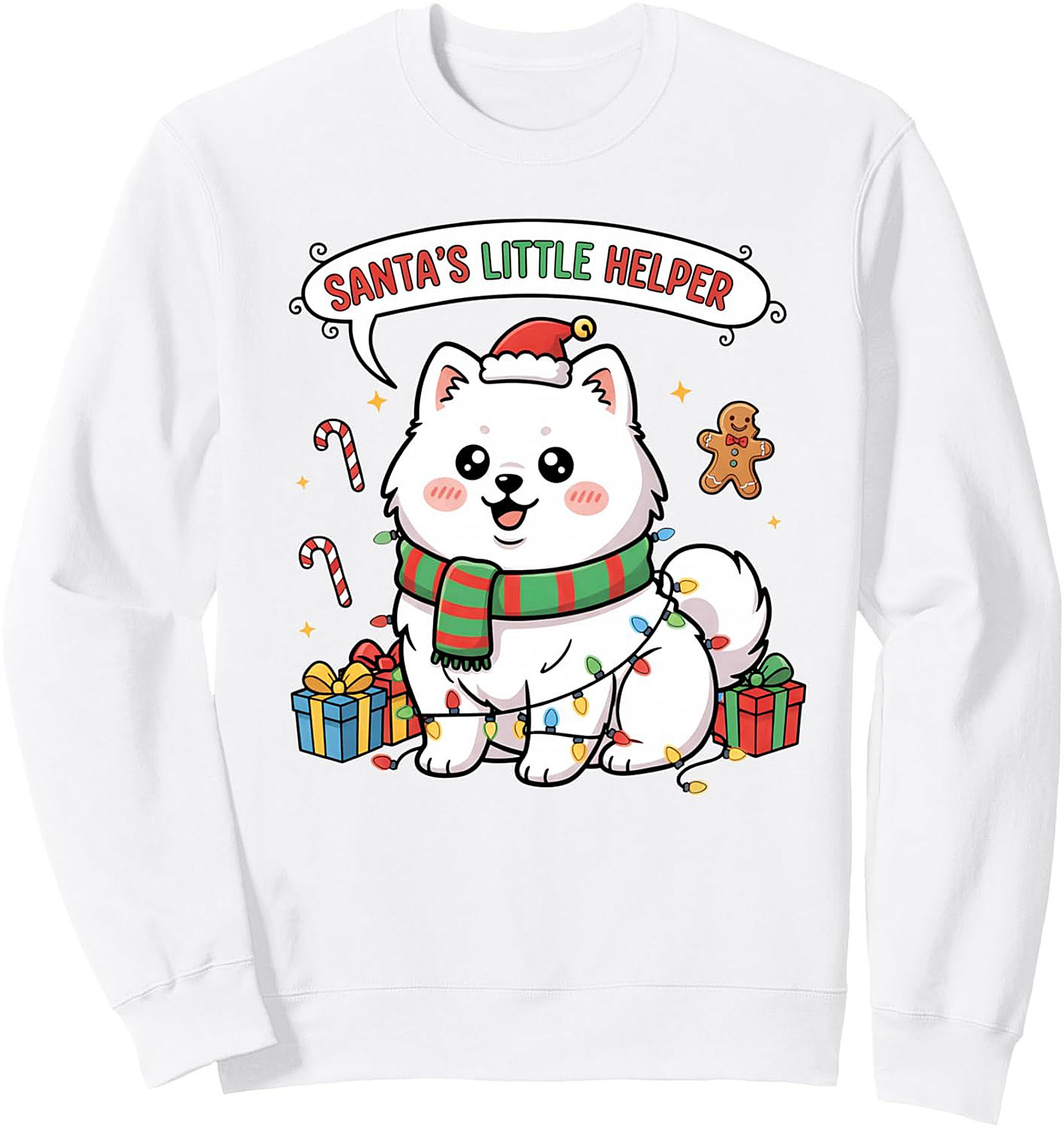 Santa's Little Helper Dog Crewneck Sweatshirt