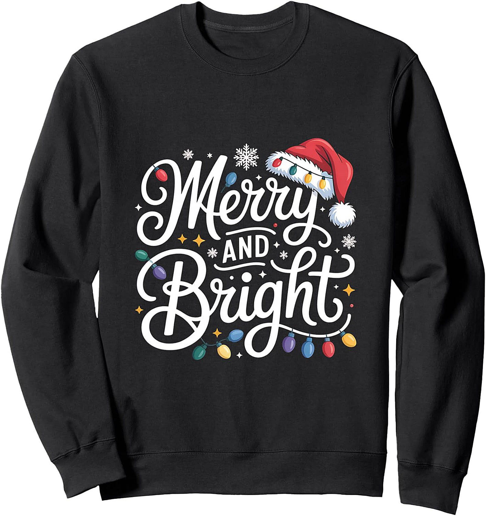 Merry & Bright Christmas Crewneck Sweatshirt