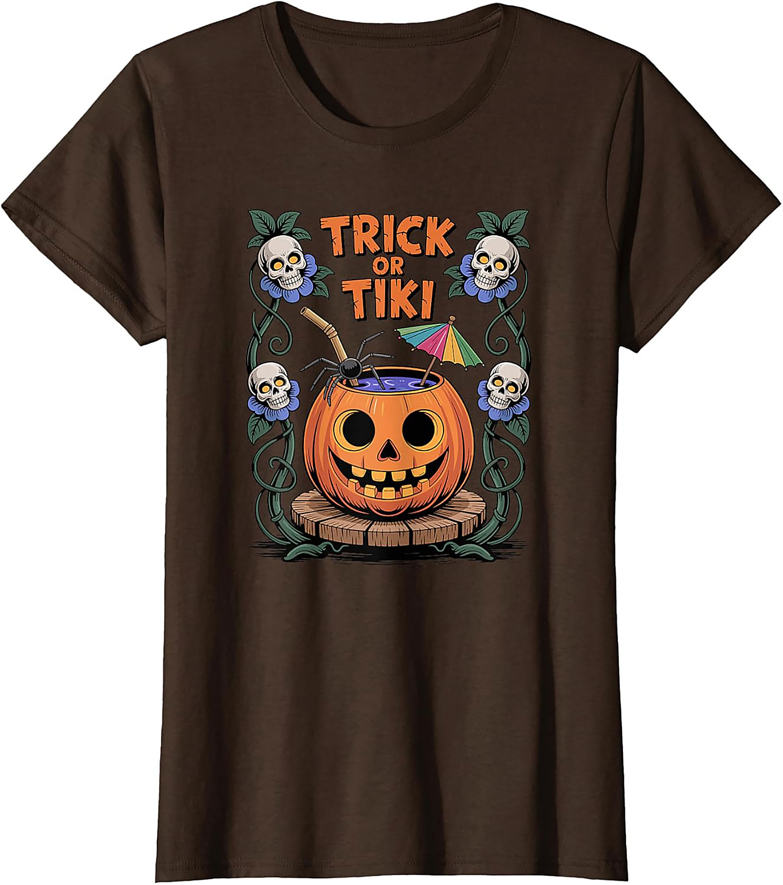 Funny Trick or Tiki T-shirt | Halloween Graphic Tee