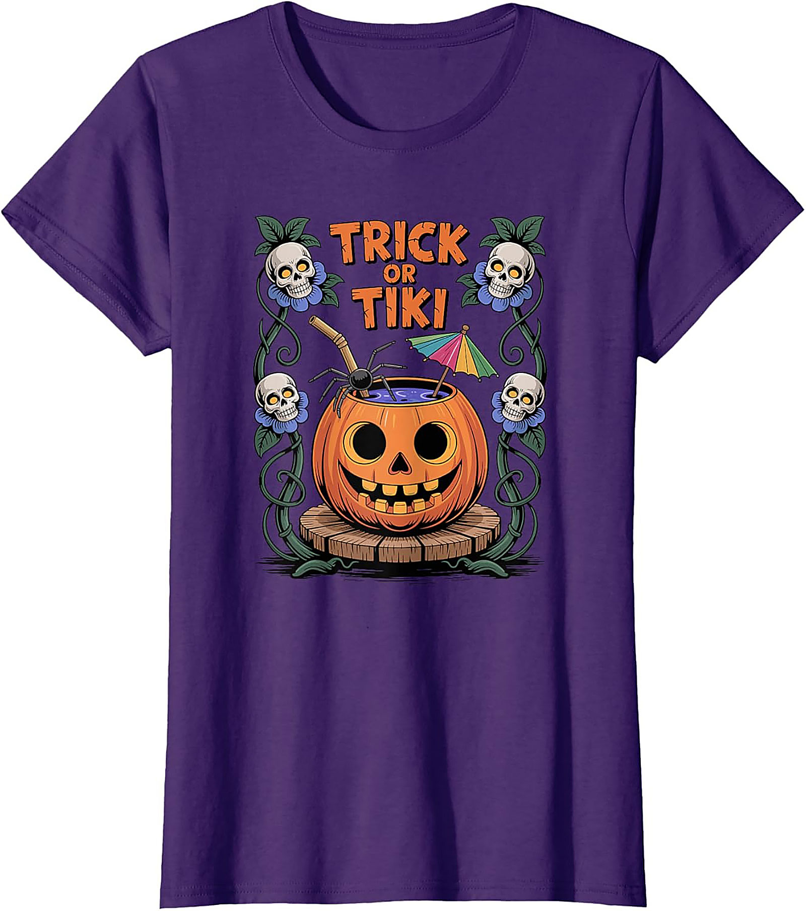 Funny Trick or Tiki T-shirt | Halloween Graphic Tee