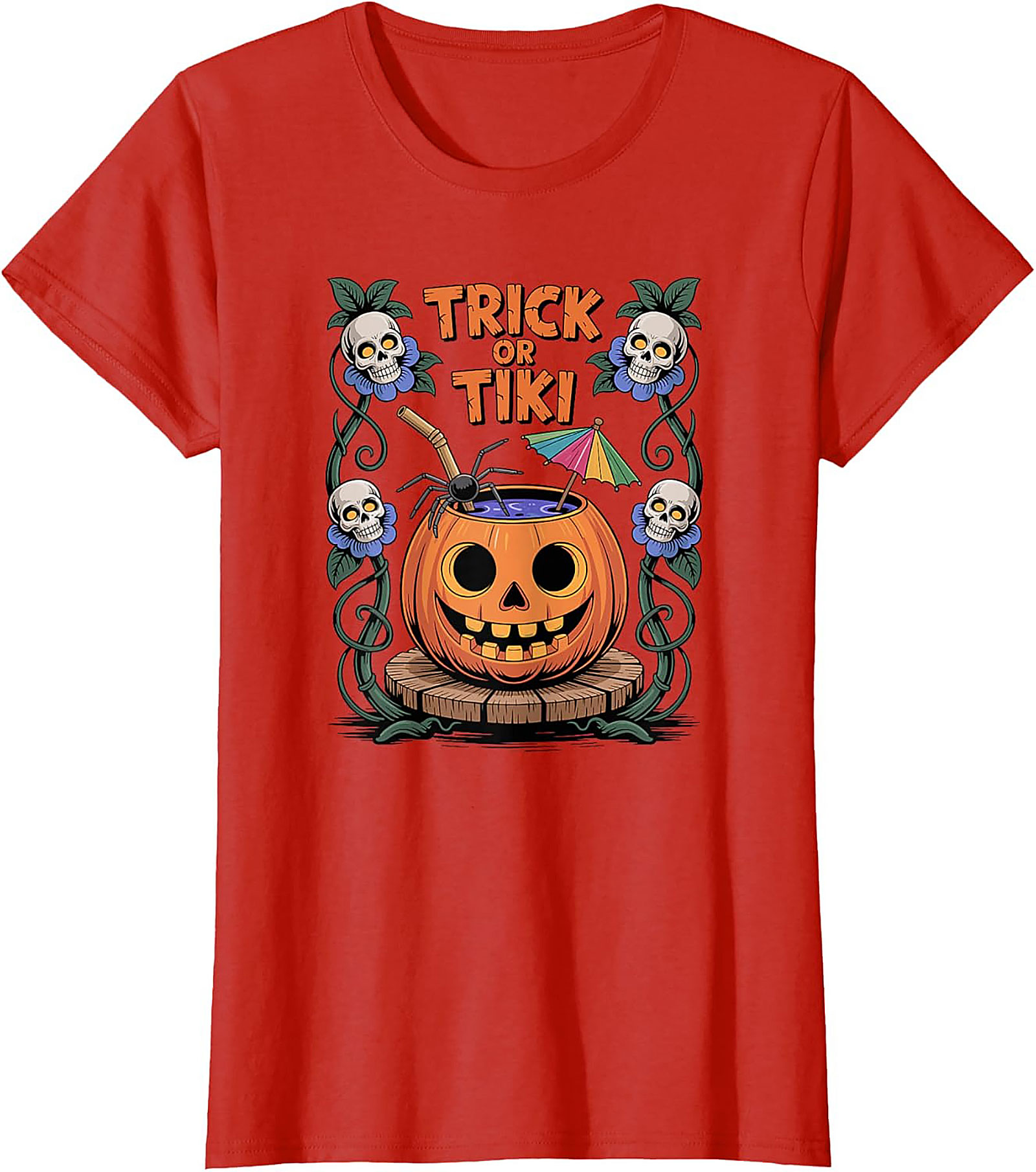 Funny Trick or Tiki T-shirt | Halloween Graphic Tee