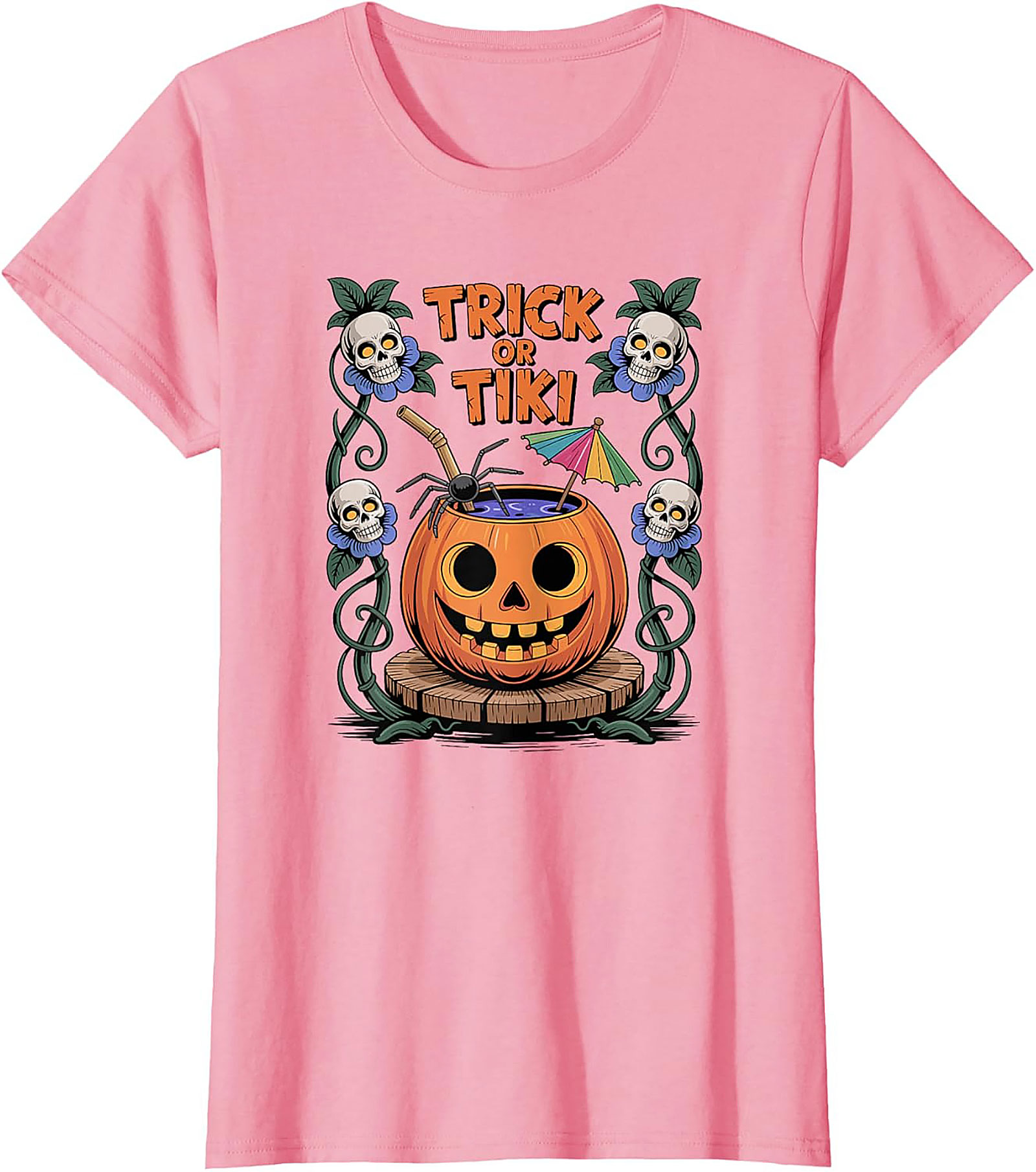 Funny Trick or Tiki T-shirt | Halloween Graphic Tee