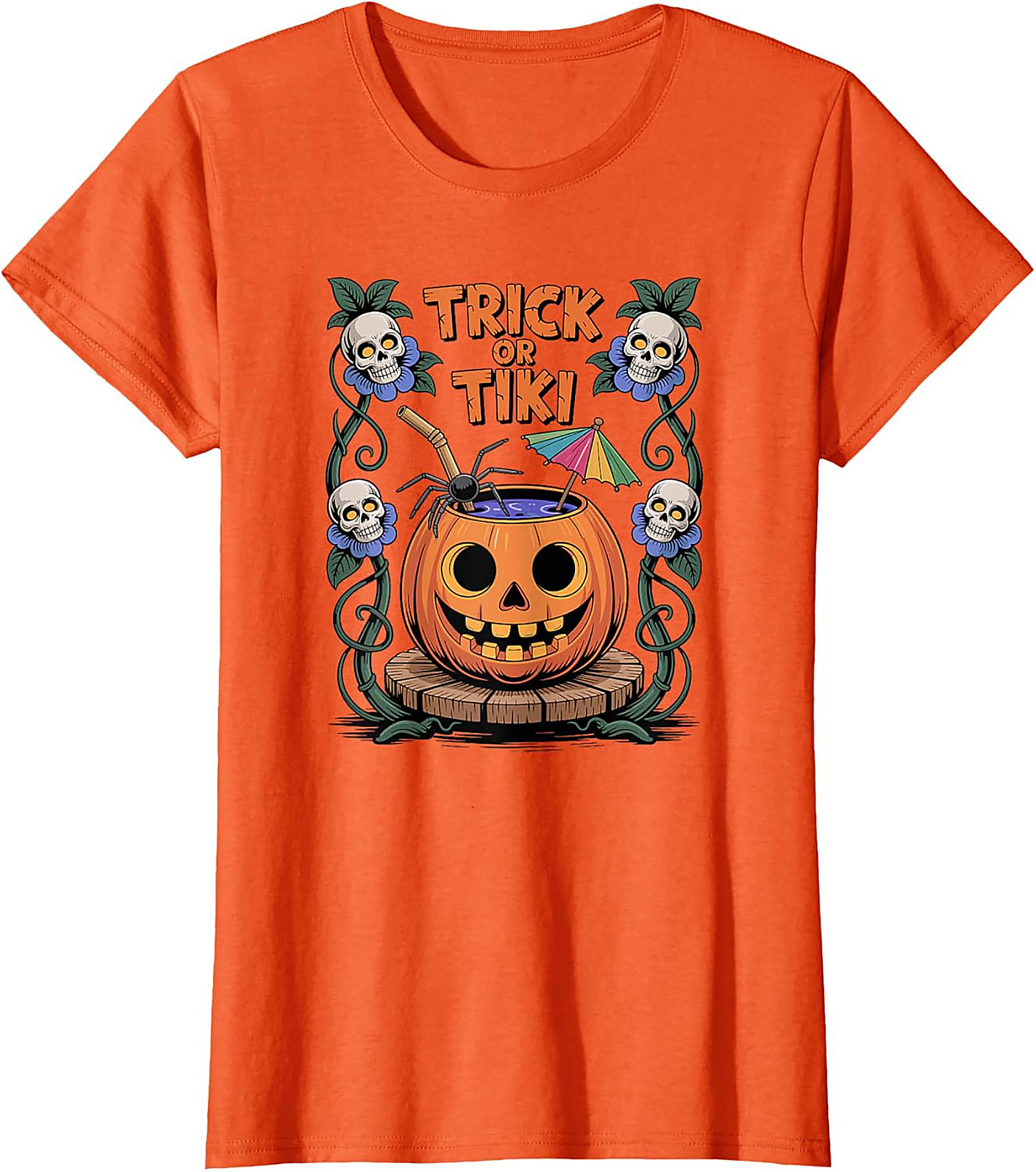 Funny Trick or Tiki T-shirt | Halloween Graphic Tee