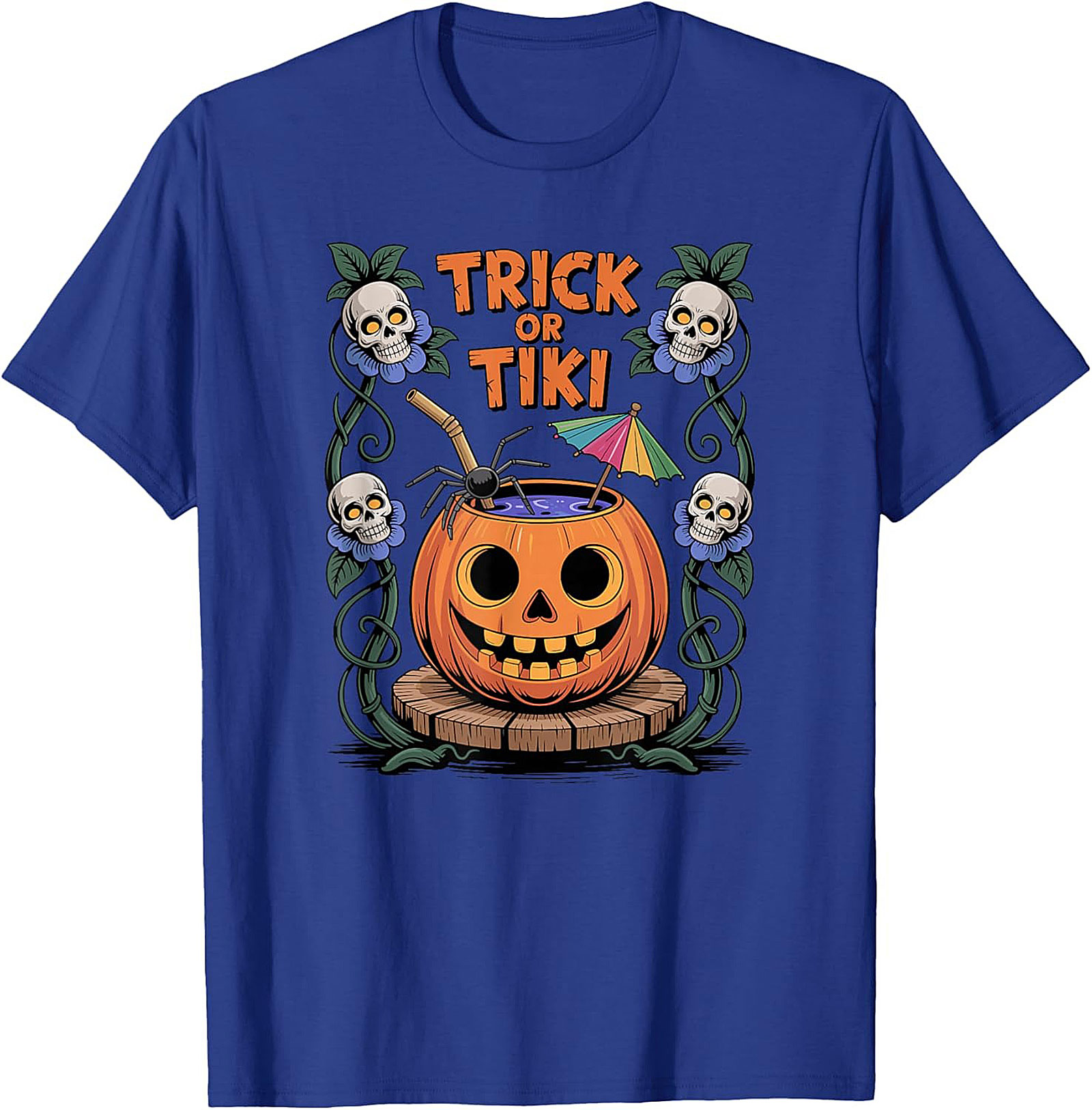 Funny Trick or Tiki T-shirt | Halloween Graphic Tee