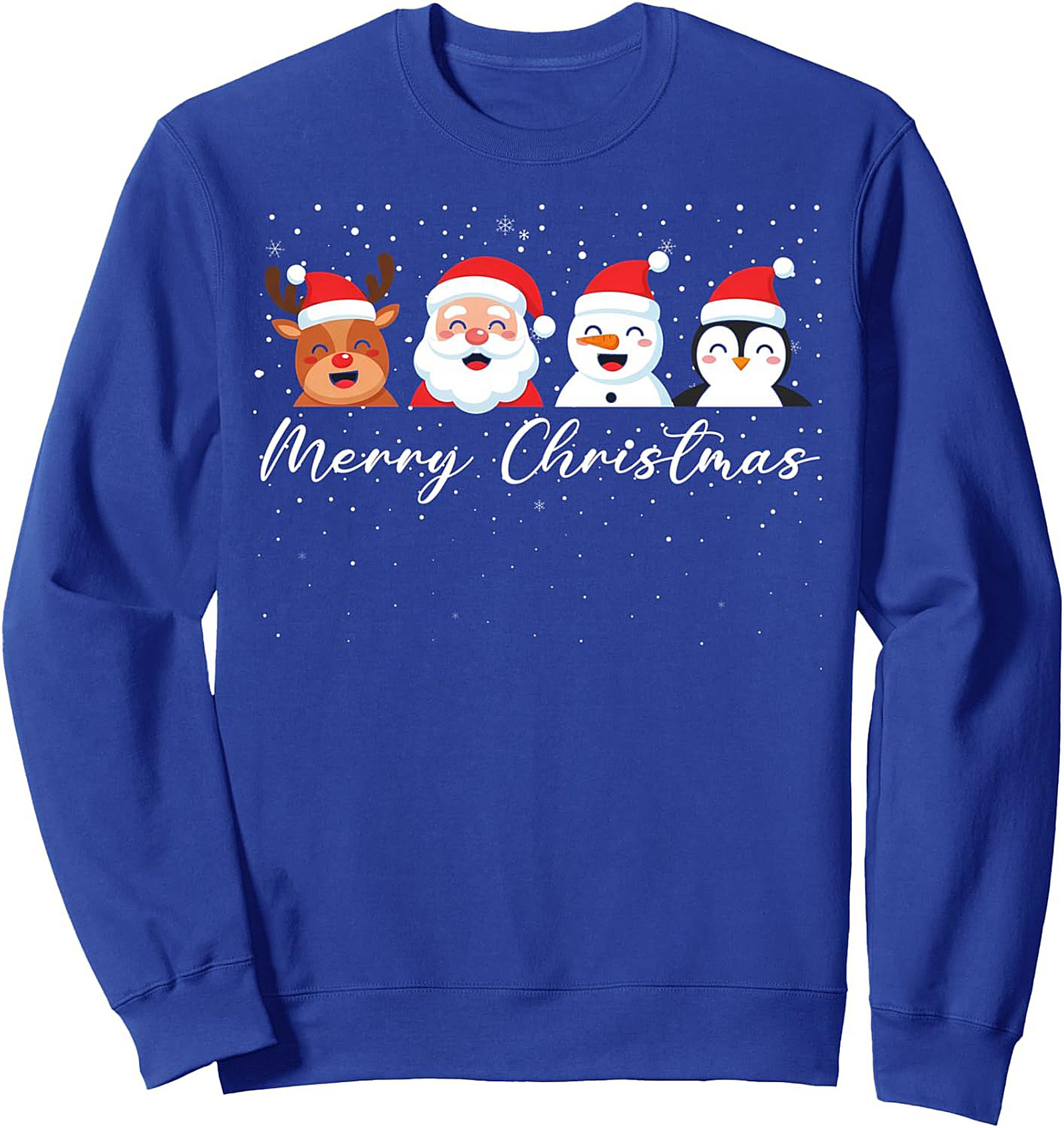 Cute Christmas Characters Crewneck Sweatshirt Holiday Gift