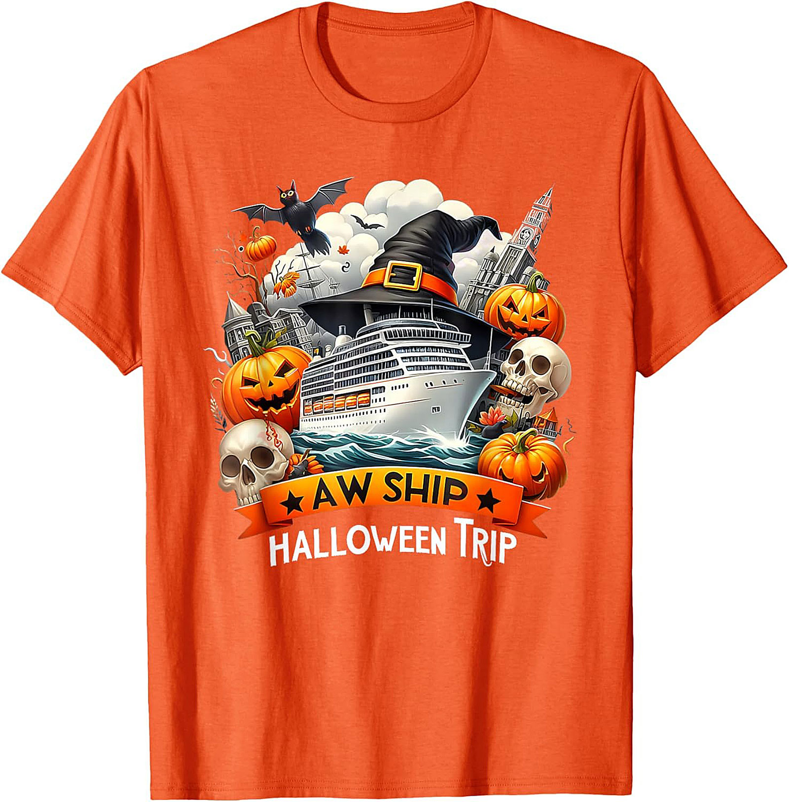 Halloween Cruise T-Shirt | Funny AW SHIP Graphic Tee
