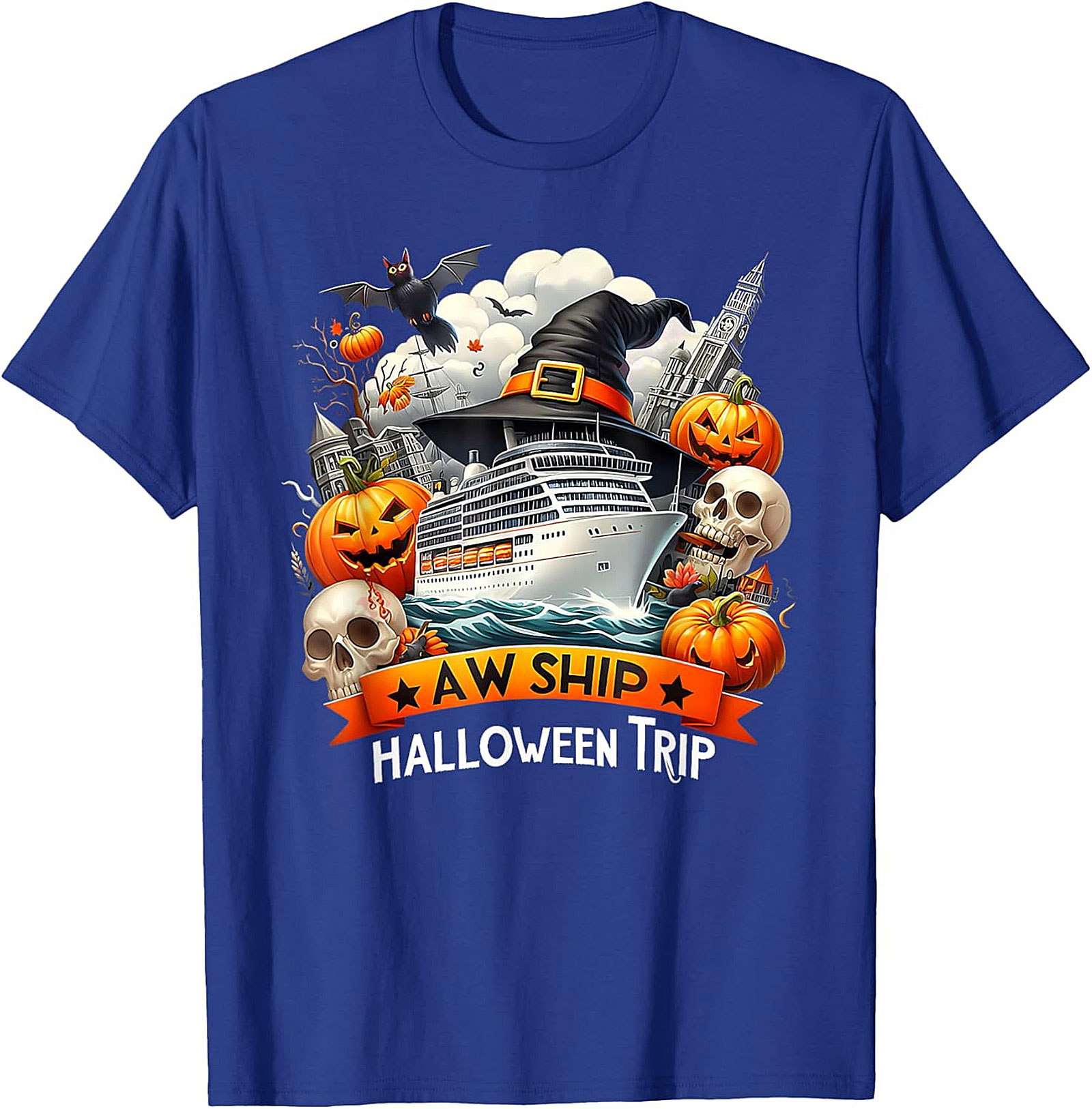 Halloween Cruise T-Shirt | Funny AW SHIP Graphic Tee