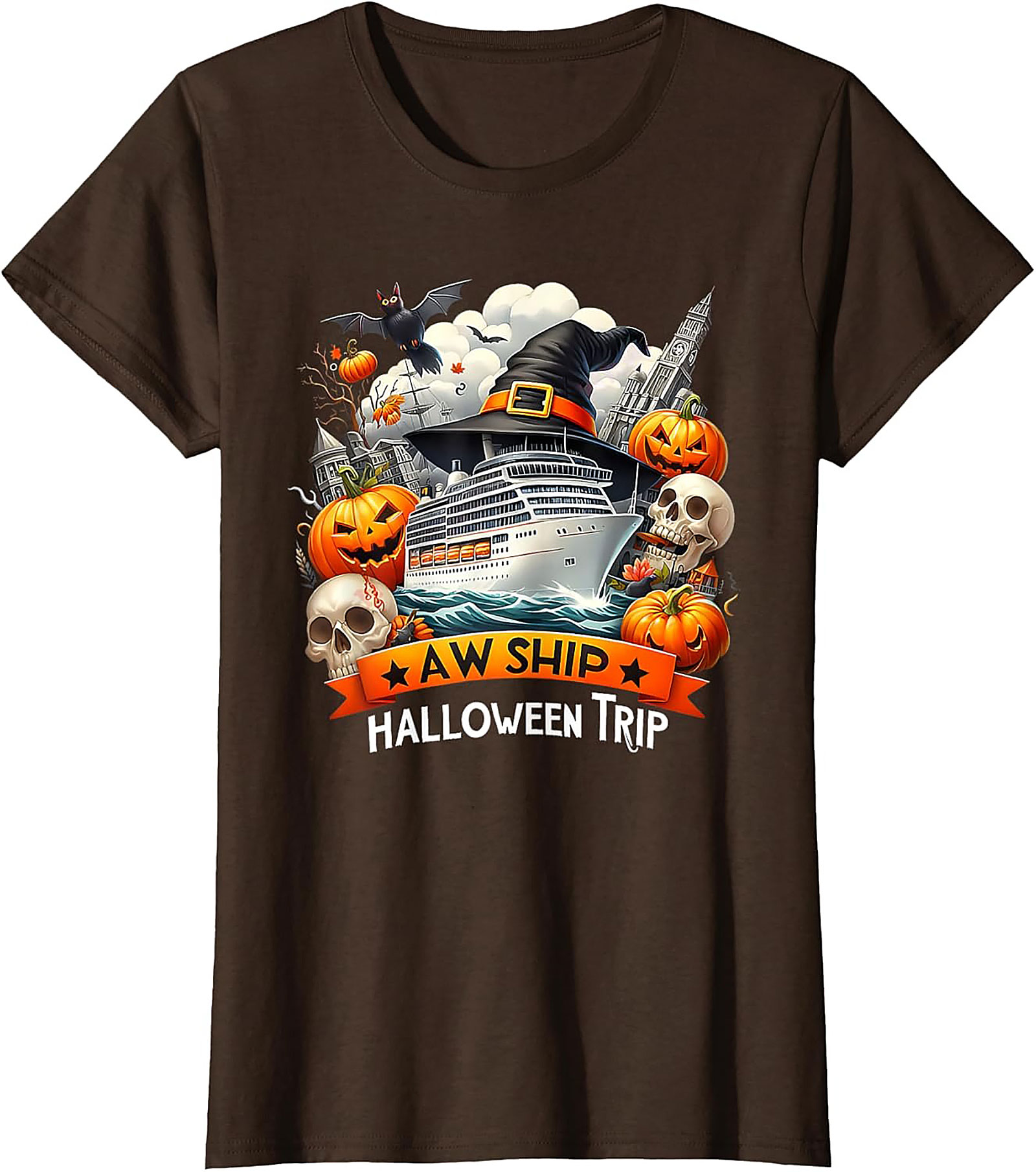 Halloween Cruise T-Shirt | Funny AW SHIP Graphic Tee