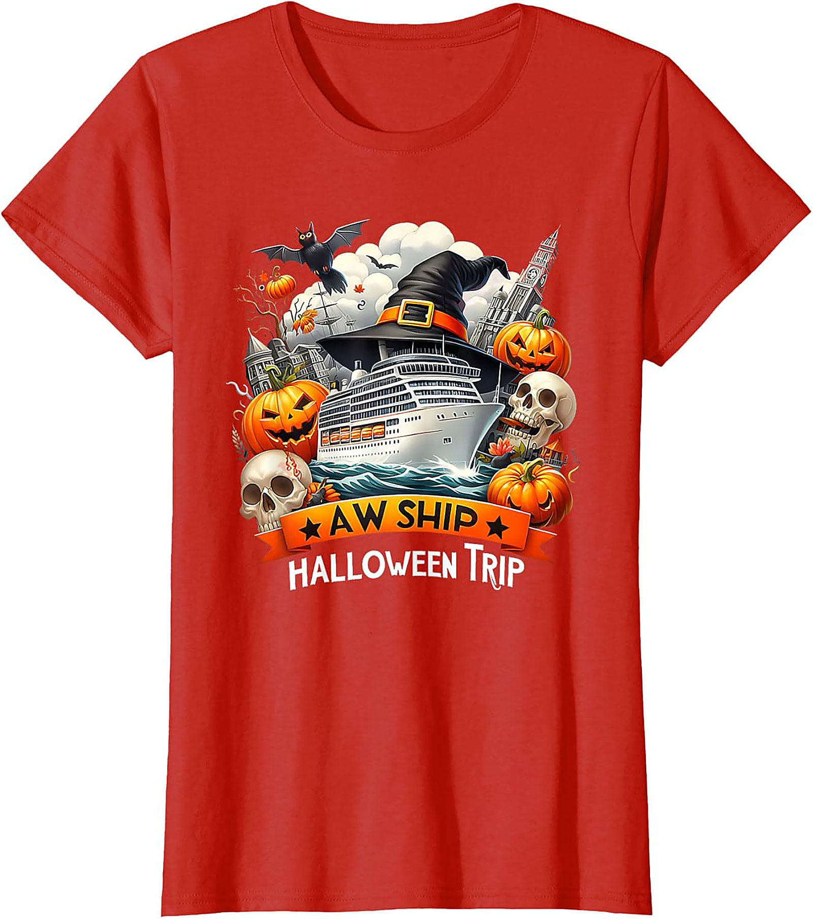 Halloween Cruise T-Shirt | Funny AW SHIP Graphic Tee
