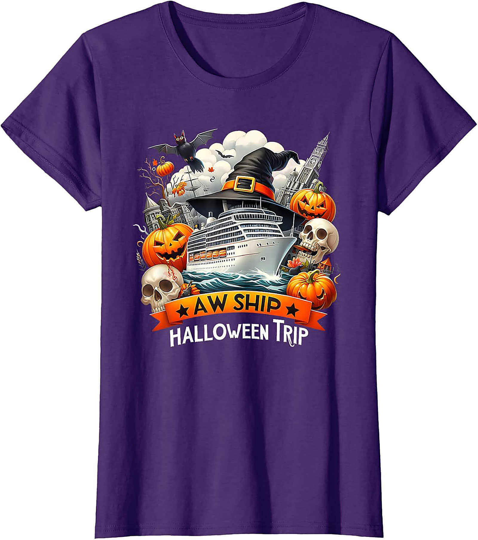 Halloween Cruise T-Shirt | Funny AW SHIP Graphic Tee