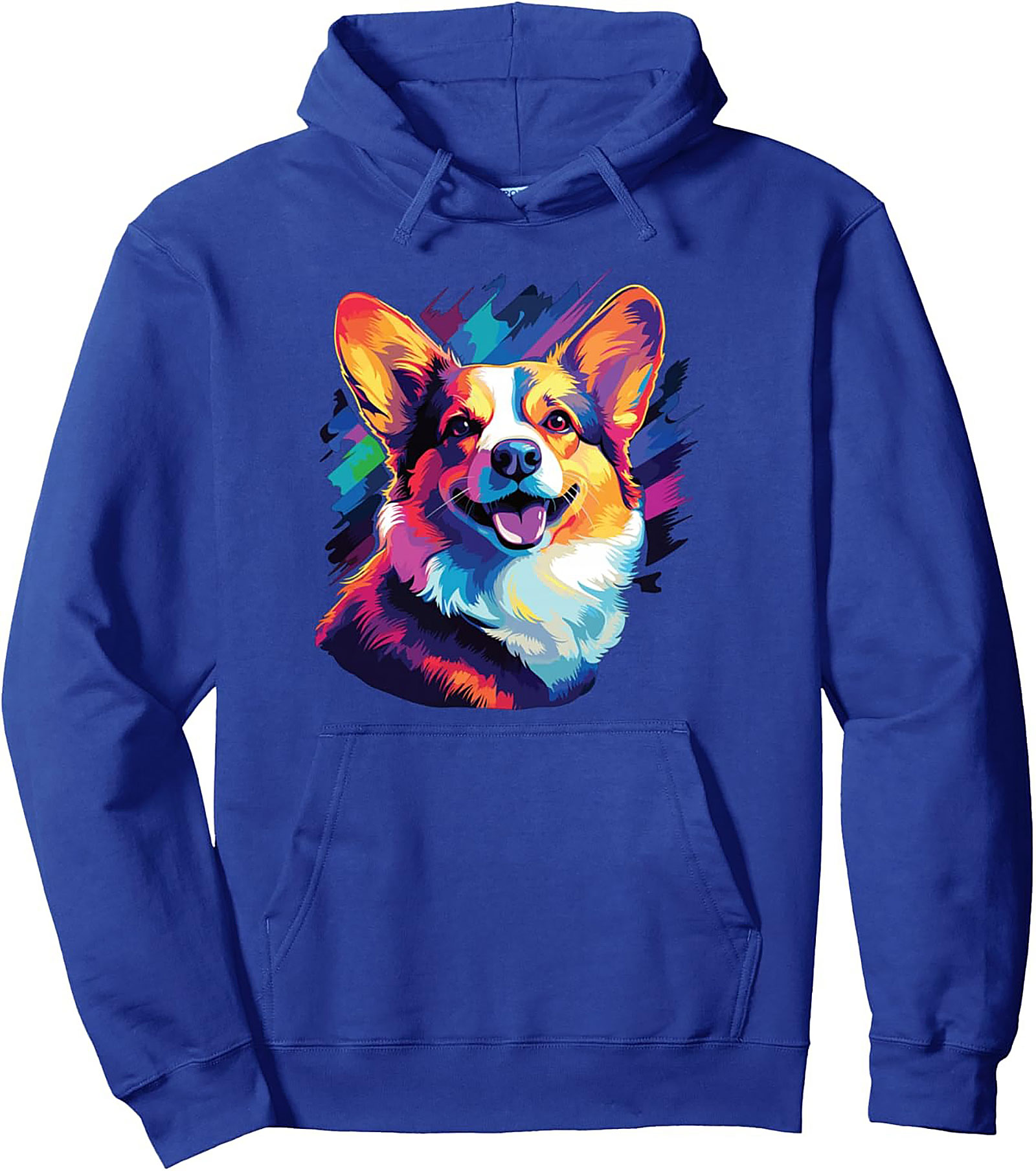 Vibrant Corgi Pop Art Graphic Hoodie | The Happy Dog Pullover