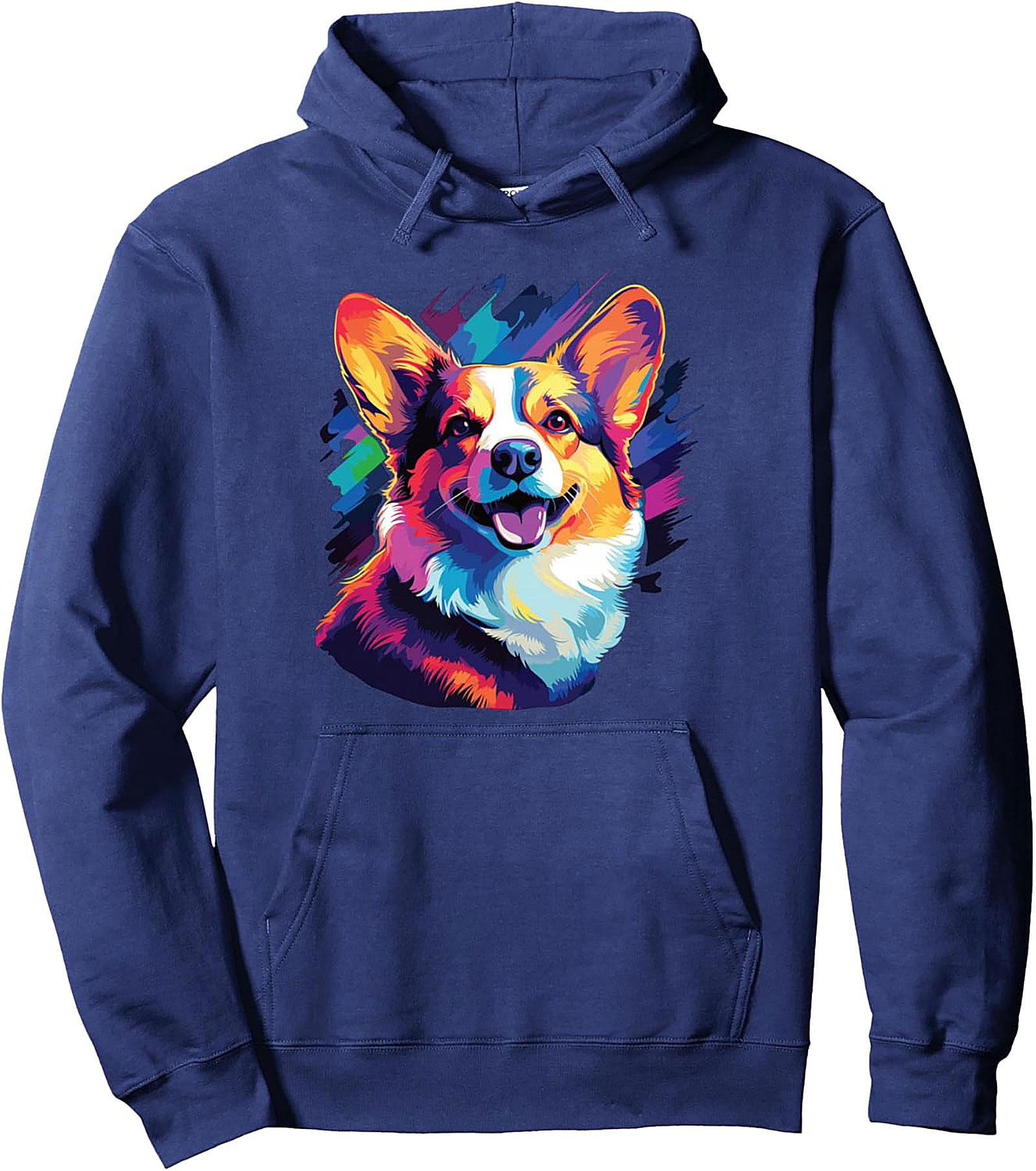 Vibrant Corgi Pop Art Graphic Hoodie | The Happy Dog Pullover