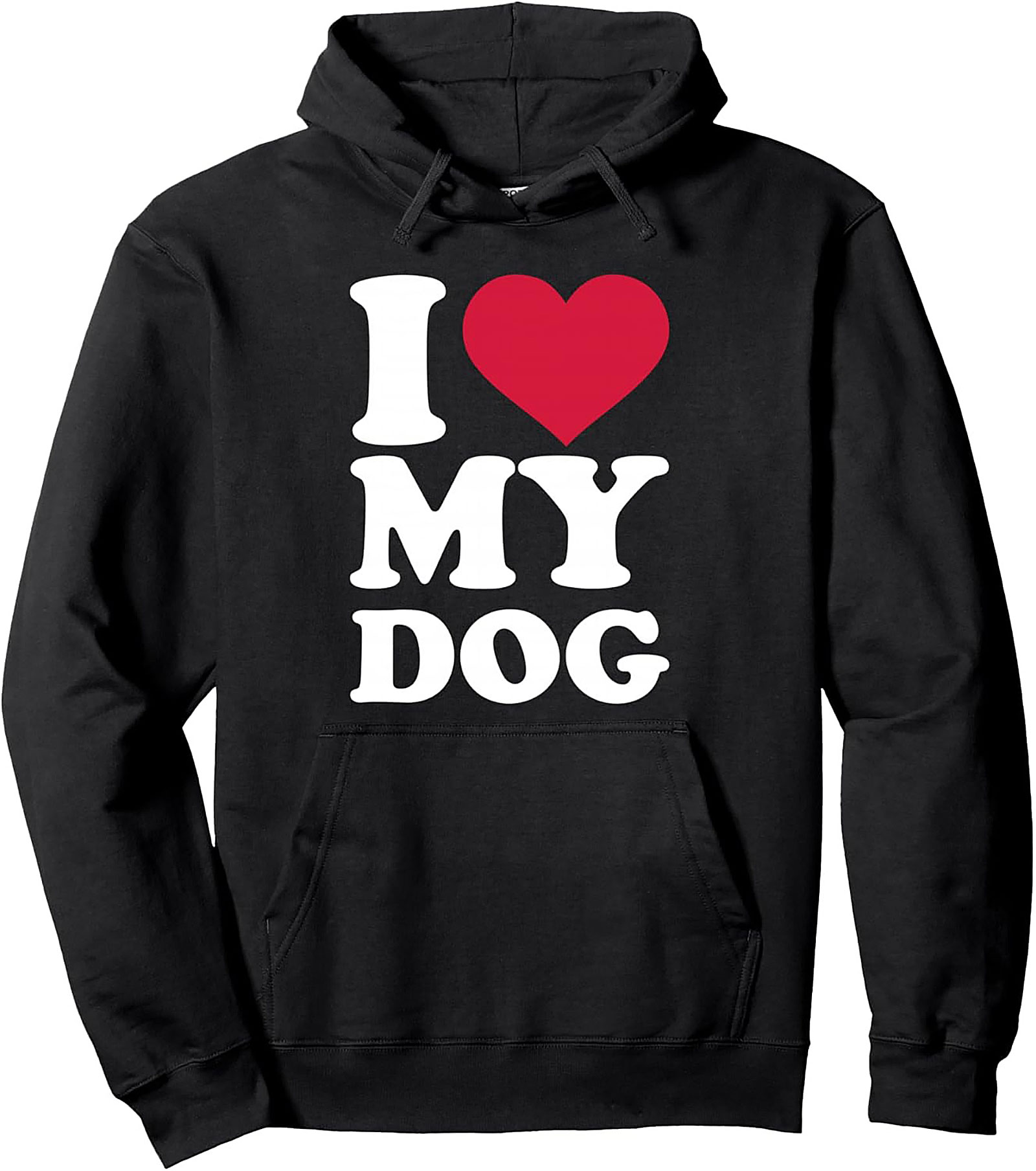 I Love My Dog Graphic Hoodie | Cozy Dog Lover Pullover Hoodie