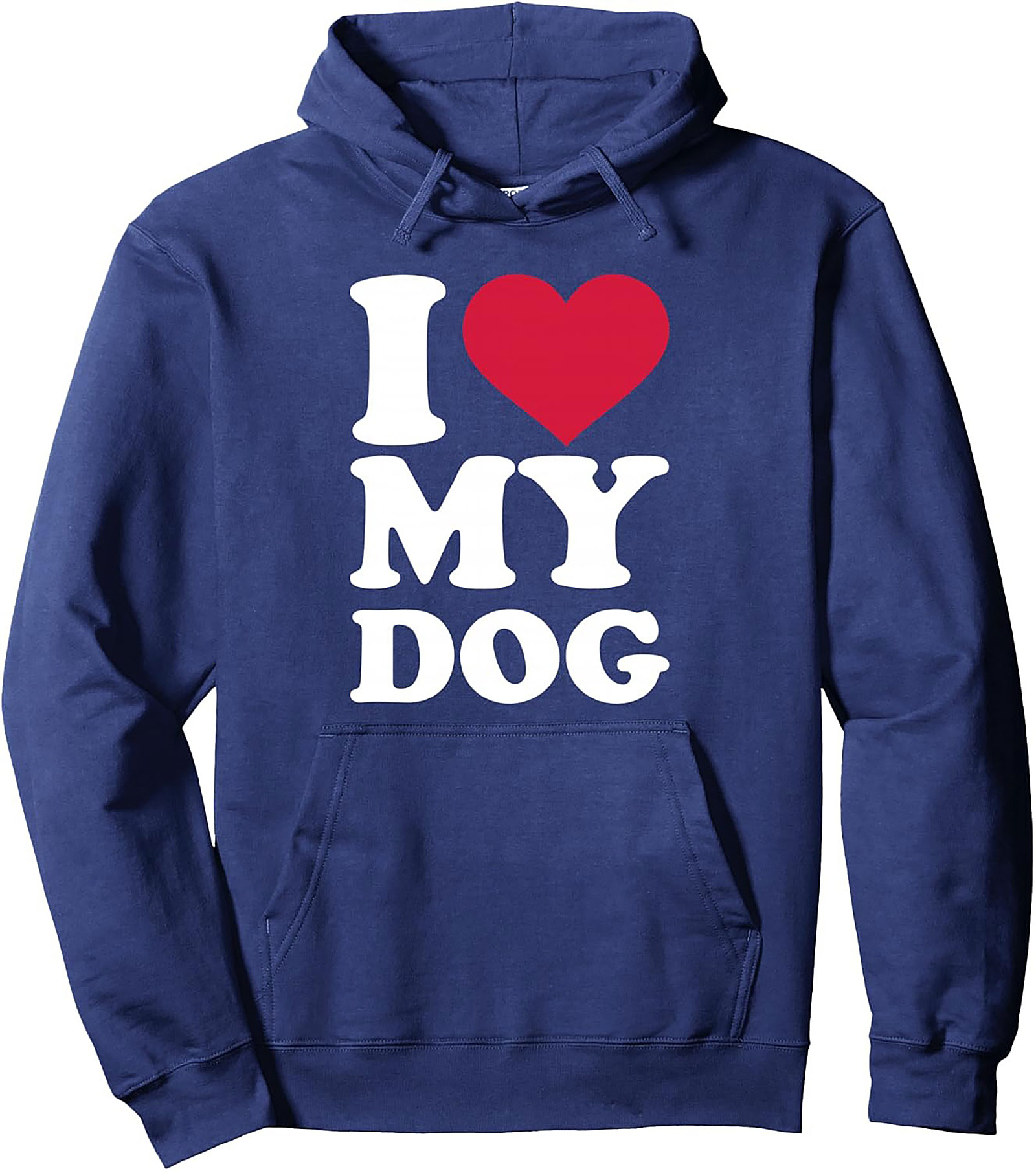 I Love My Dog Graphic Hoodie | Cozy Dog Lover Pullover Hoodie