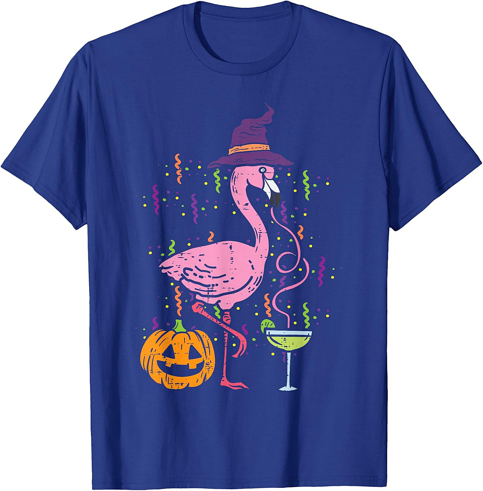 Funny Halloween Flamingo T-Shirt | Witch Margarita Tee