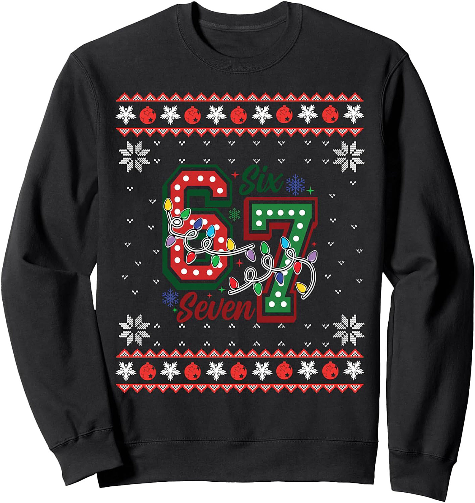 67th Birthday Ugly Christmas Sweatshirt Crewneck