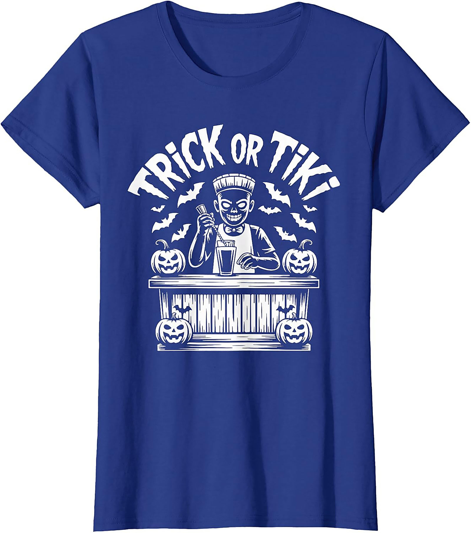Trick or Tiki T-shirt | Funny Halloween Bartender Graphic Tee