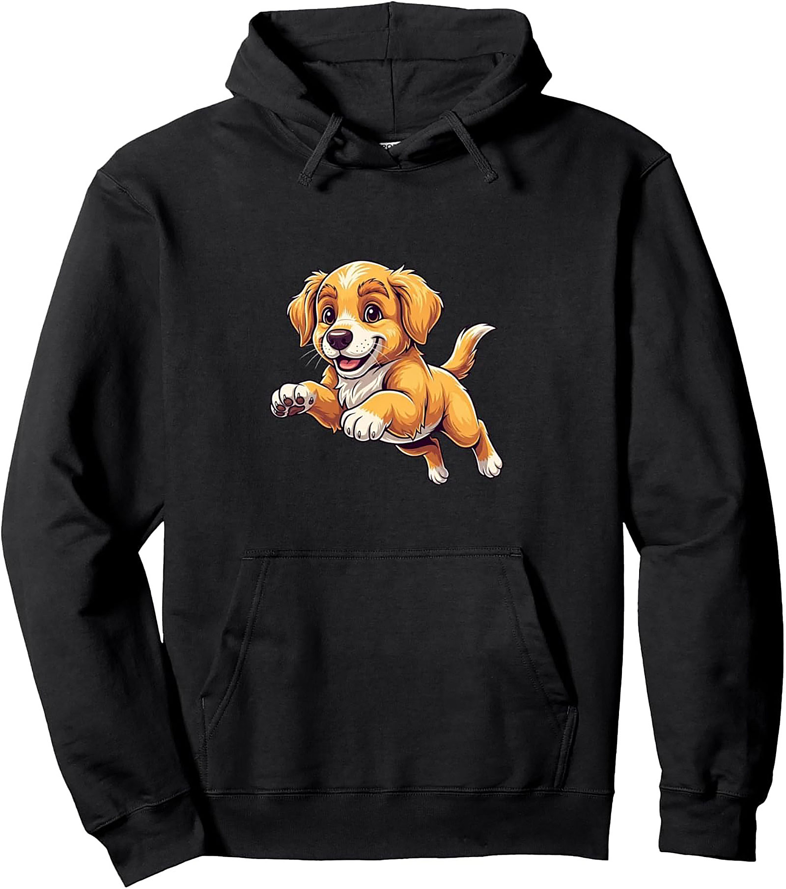 Happy Jumper Golden Retriever Puppy Graphic Hoodie