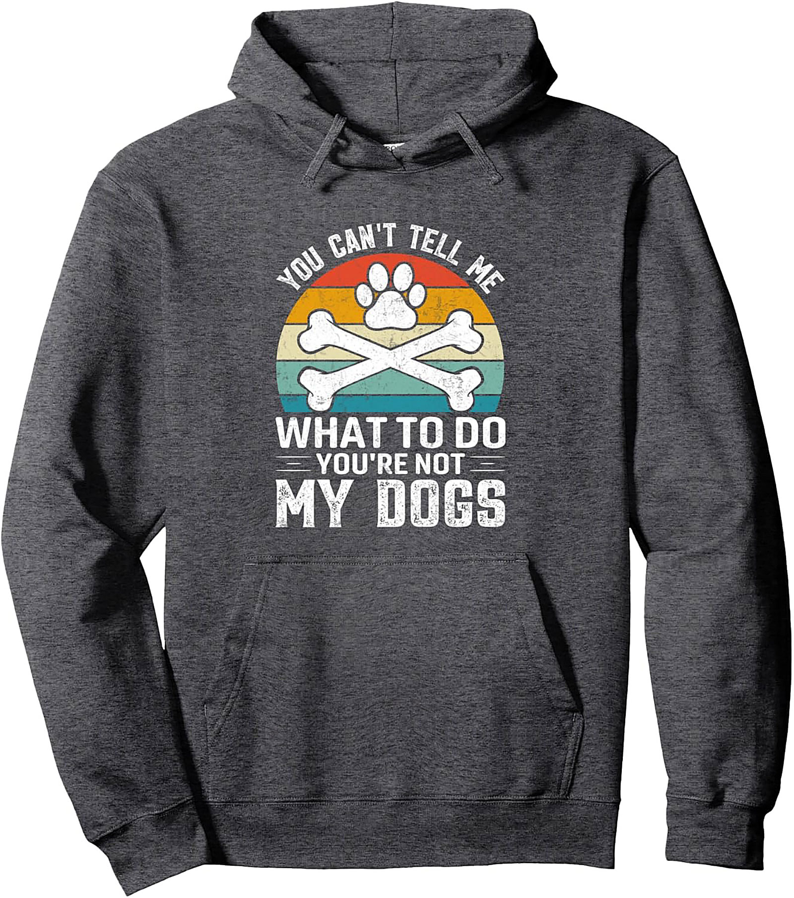 "You're Not My Dogs" Sarcastic Dog Lover Pullover Hoodie | Retro Pet Owner Graphic