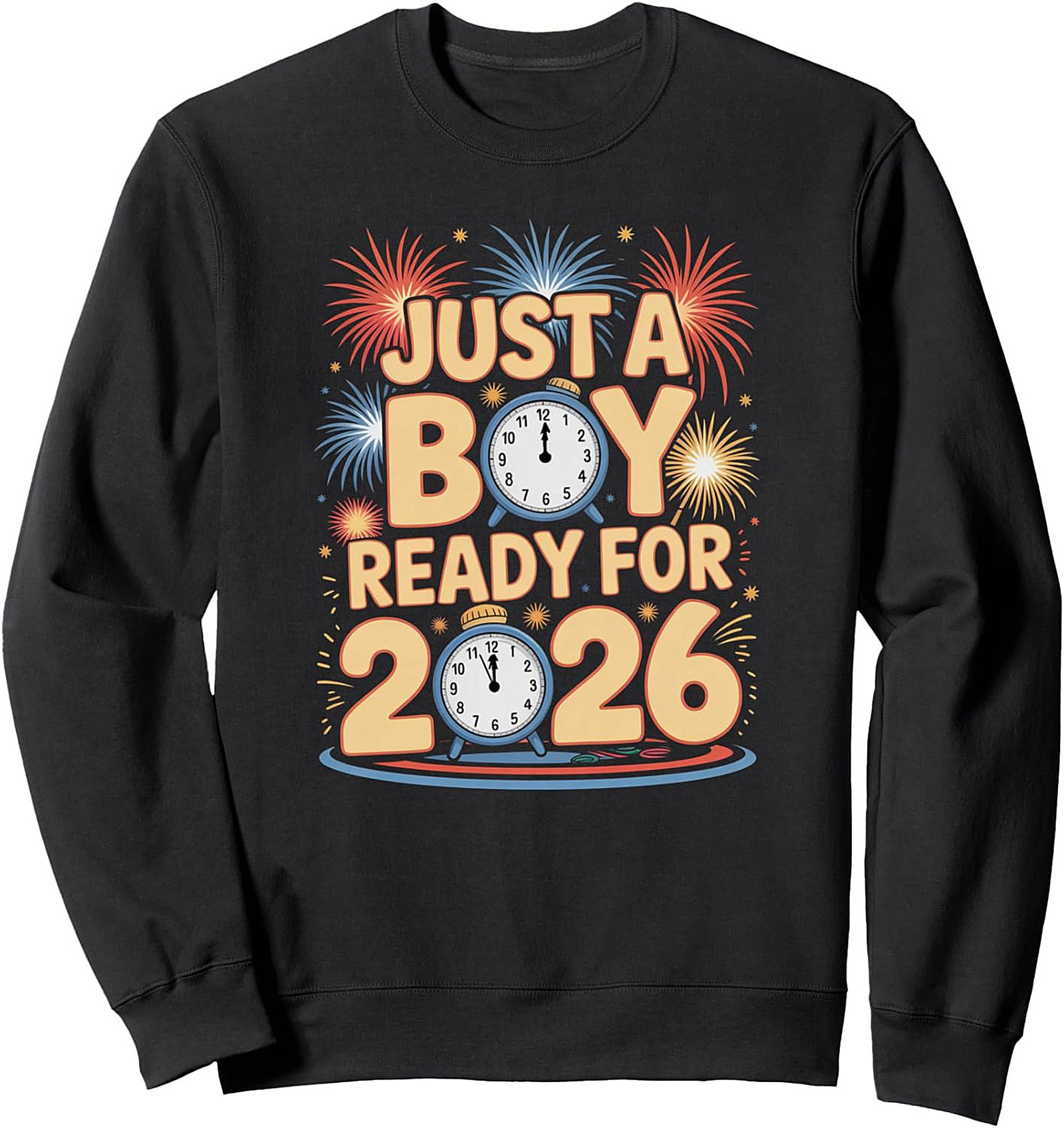 New Year's 2026 Boy Crewneck Sweatshirt Ready for 2026