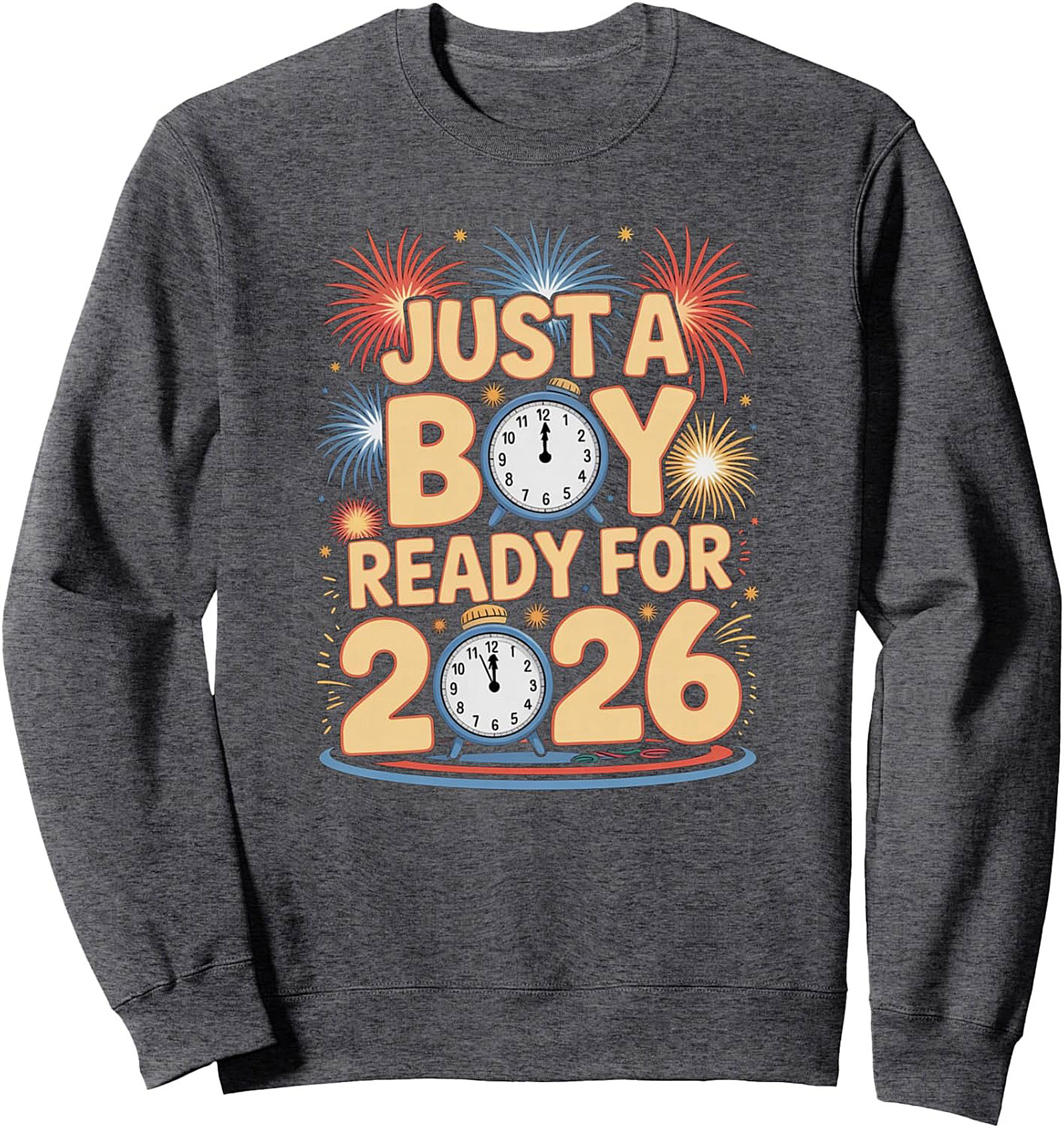New Year's 2026 Boy Crewneck Sweatshirt Ready for 2026