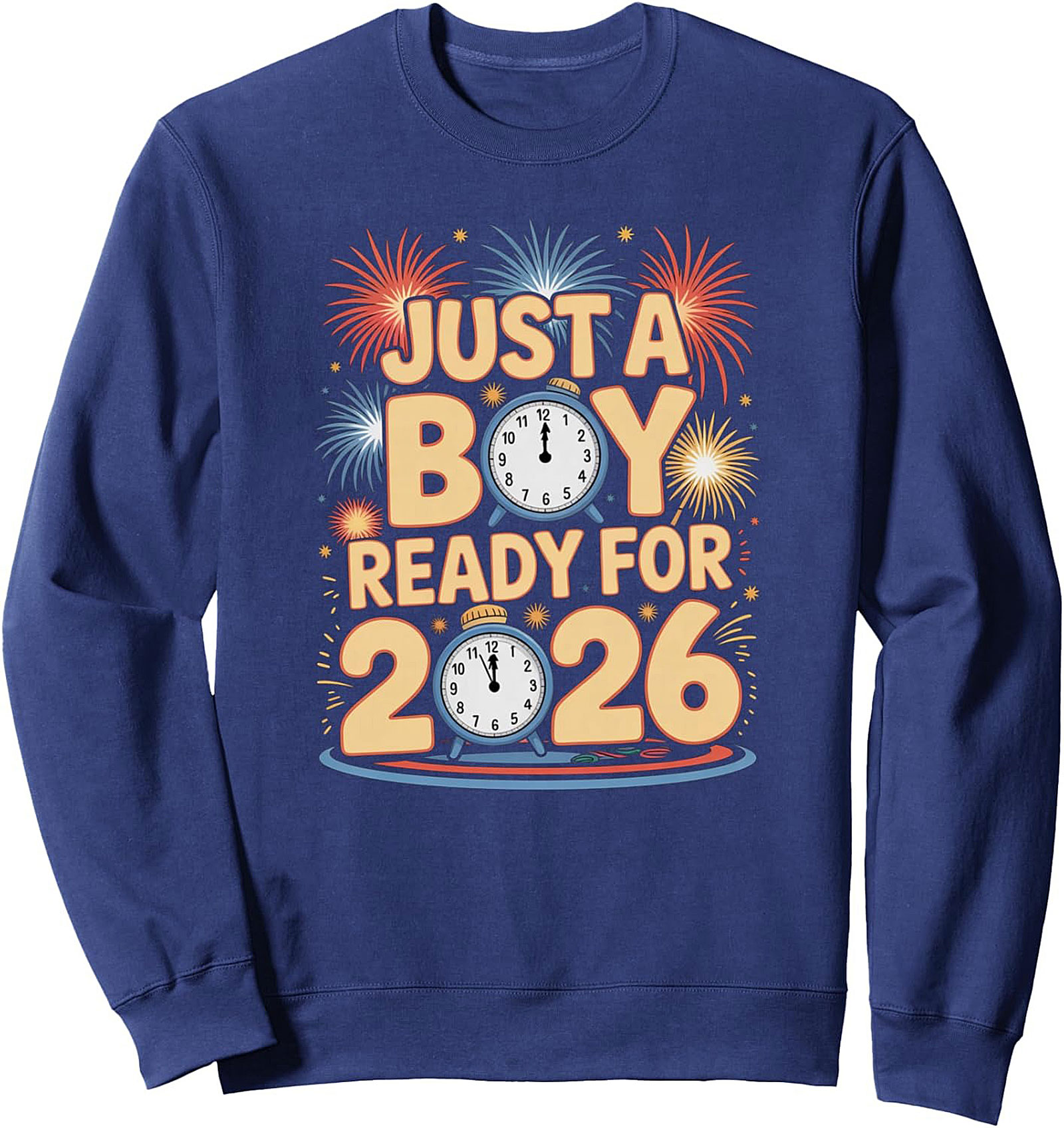 New Year's 2026 Boy Crewneck Sweatshirt Ready for 2026