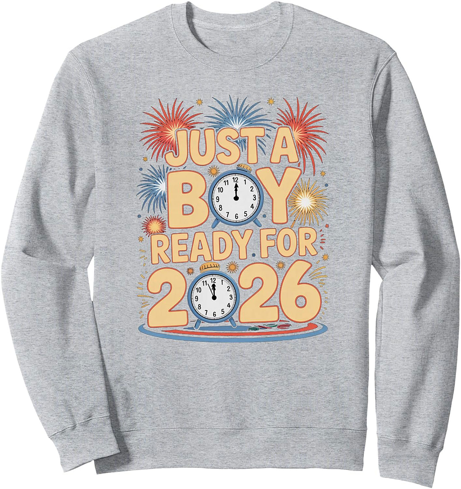 New Year's 2026 Boy Crewneck Sweatshirt Ready for 2026