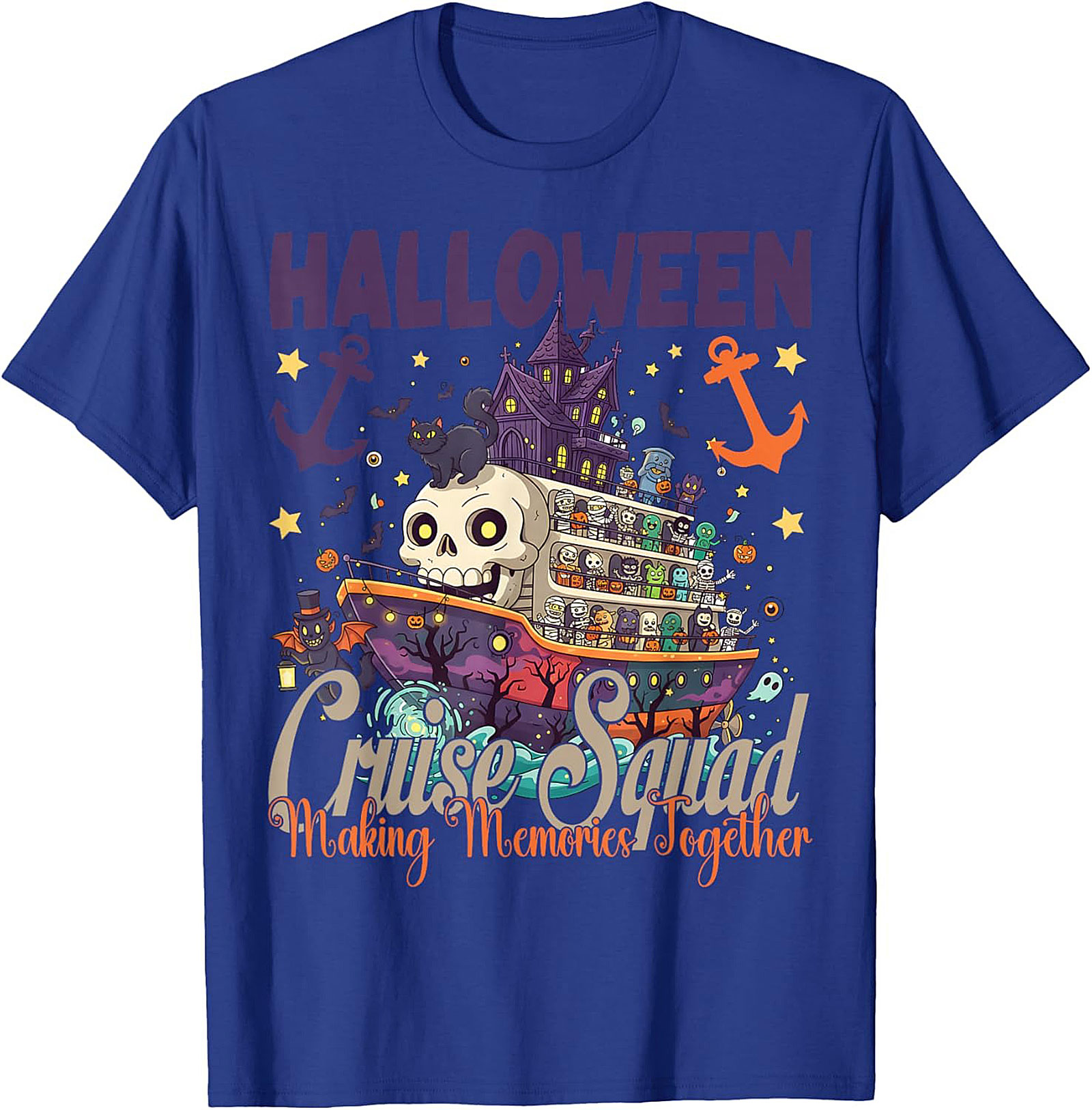 Halloween Cruise Squad T-Shirt | Spooky Skeleton Graphic Tee