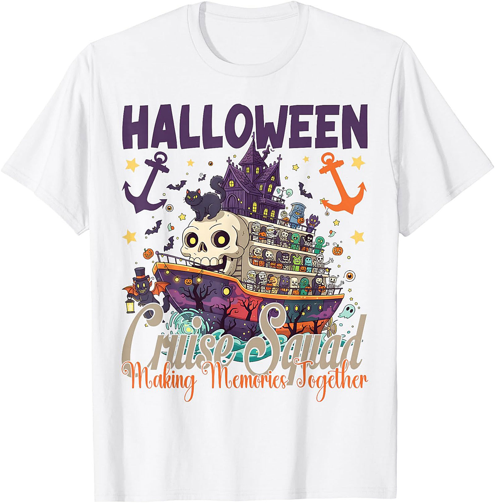 Halloween Cruise Squad T-Shirt | Spooky Skeleton Graphic Tee