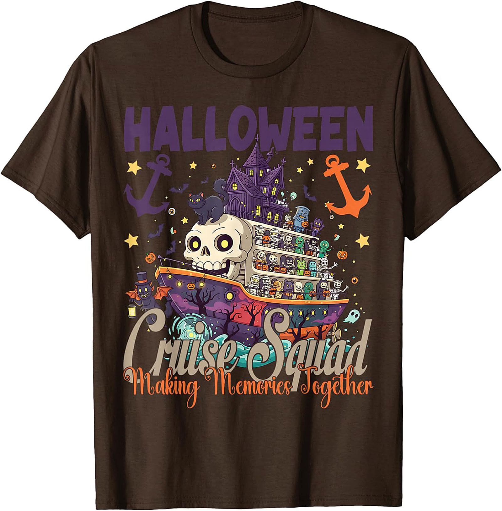 Halloween Cruise Squad T-Shirt | Spooky Skeleton Graphic Tee