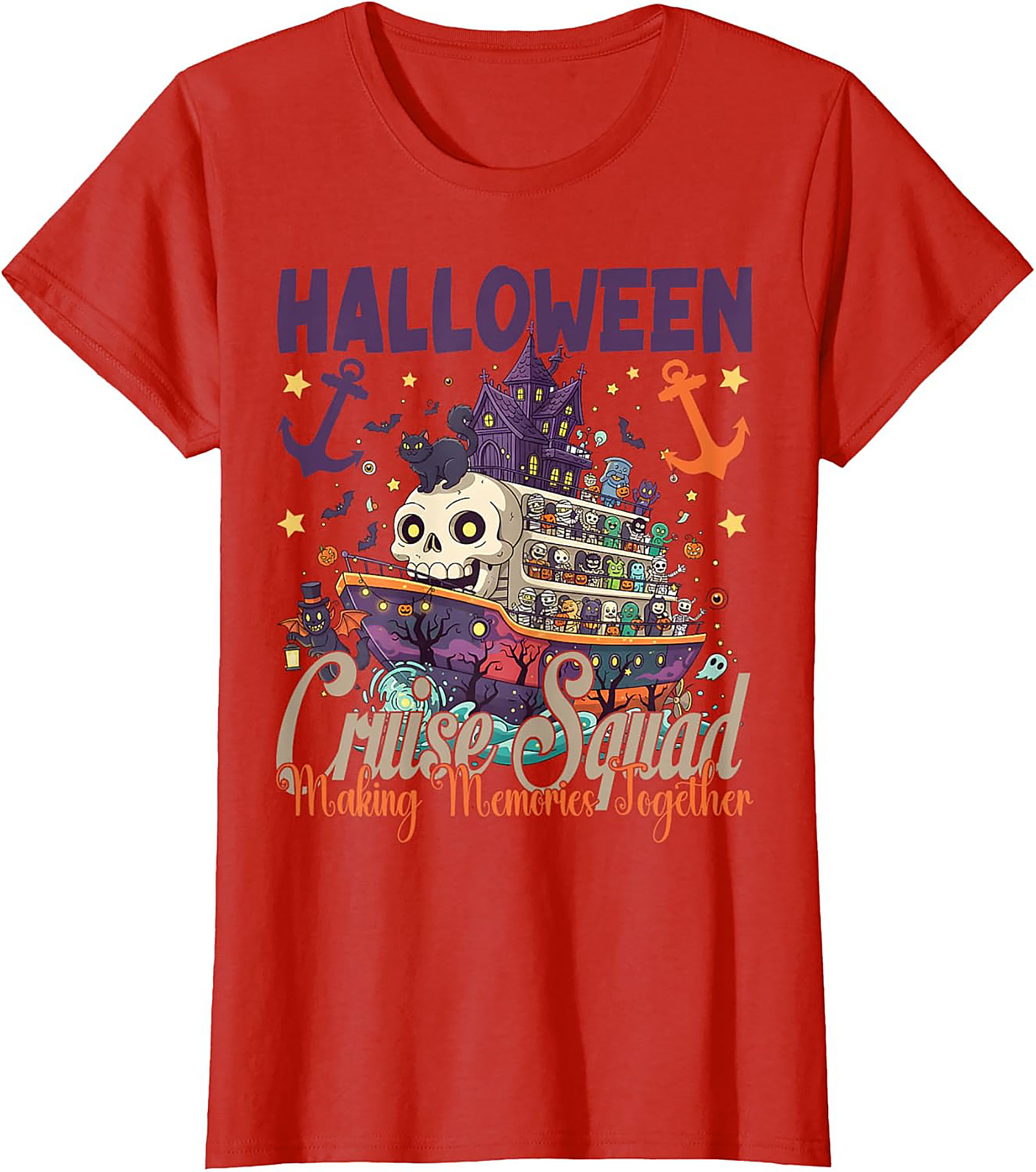 Halloween Cruise Squad T-Shirt | Spooky Skeleton Graphic Tee