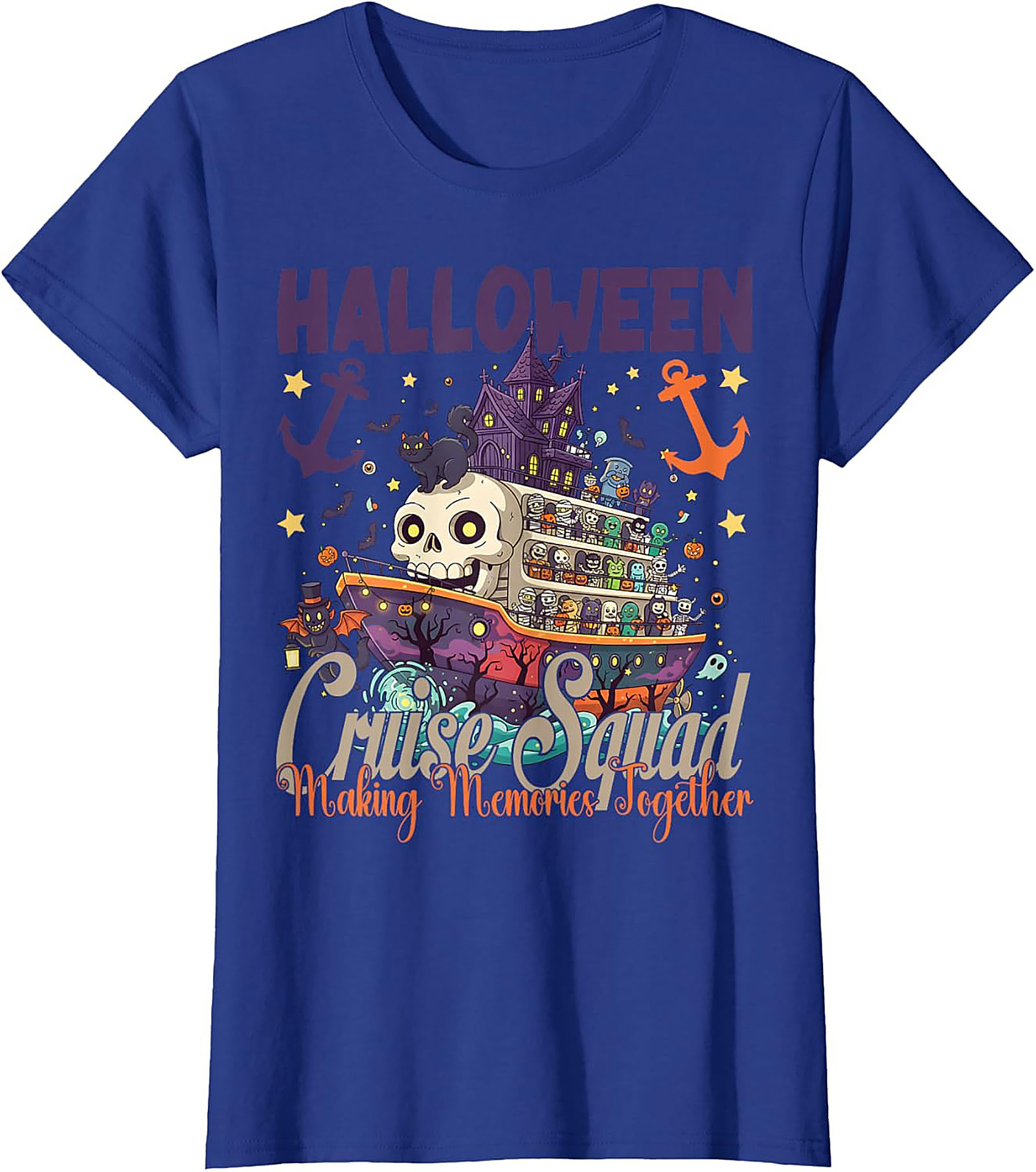 Halloween Cruise Squad T-Shirt | Spooky Skeleton Graphic Tee