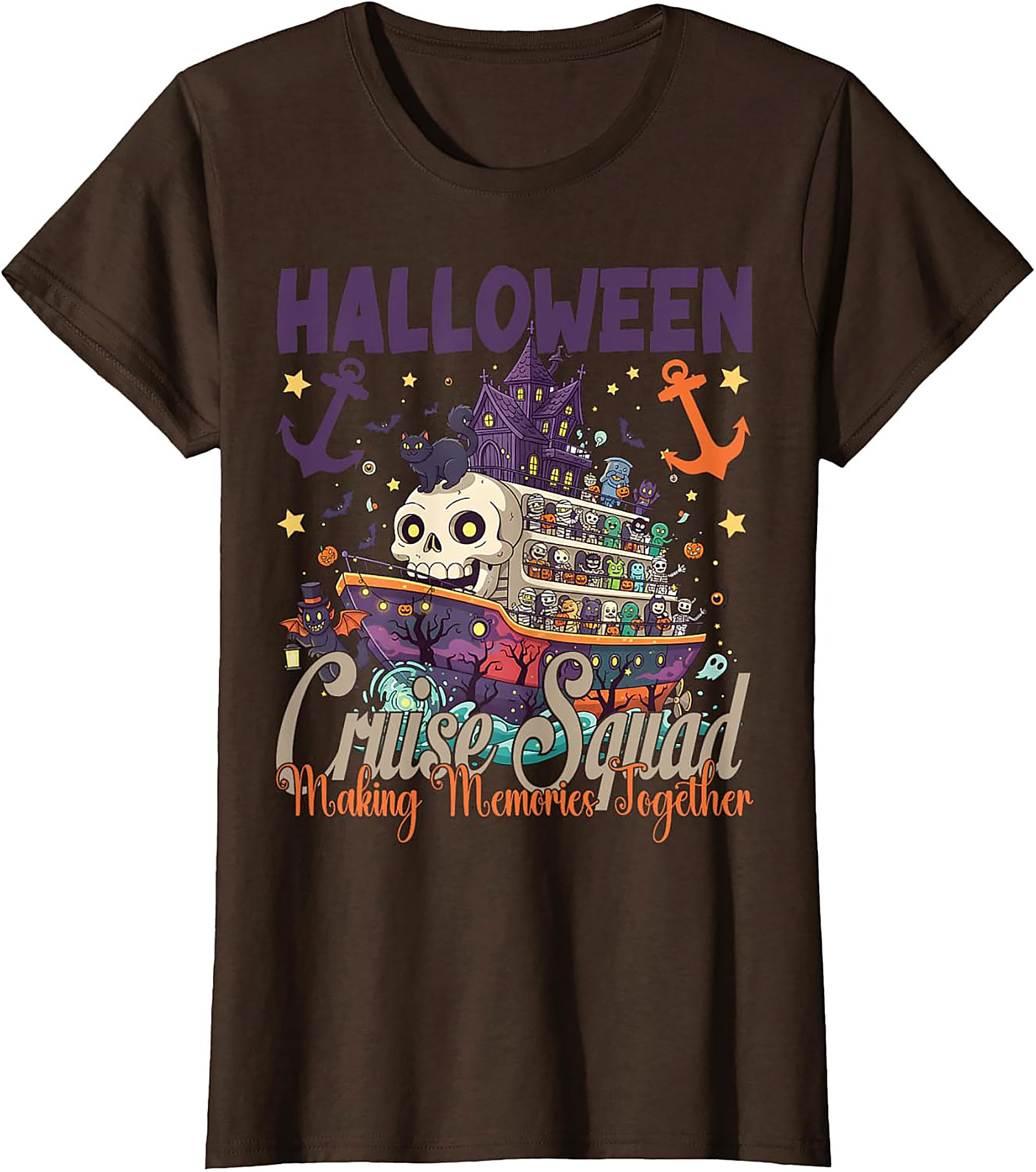 Halloween Cruise Squad T-Shirt | Spooky Skeleton Graphic Tee