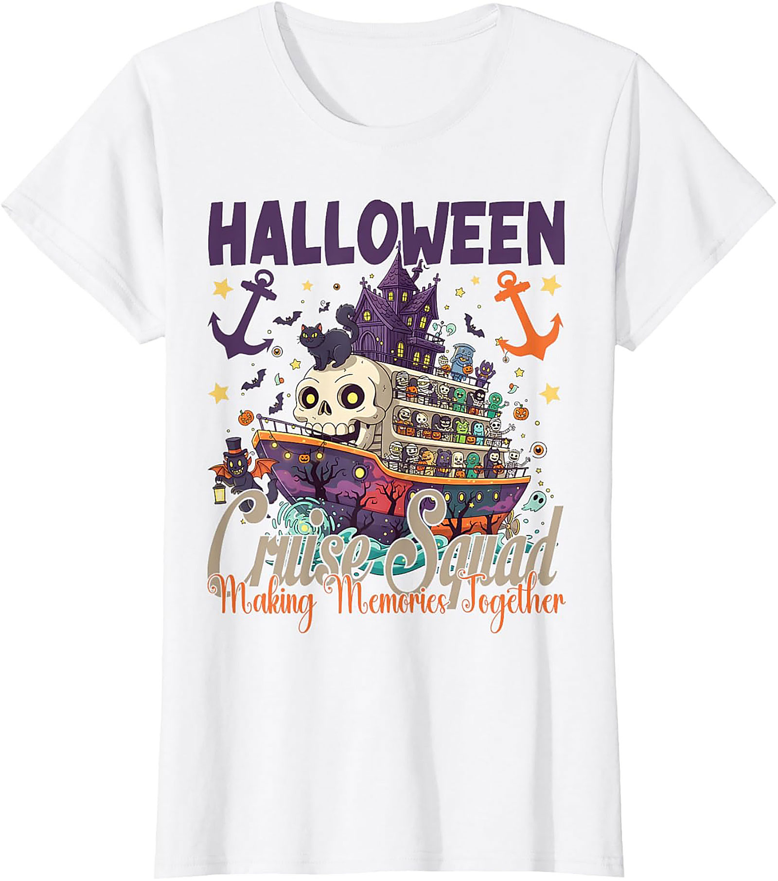 Halloween Cruise Squad T-Shirt | Spooky Skeleton Graphic Tee