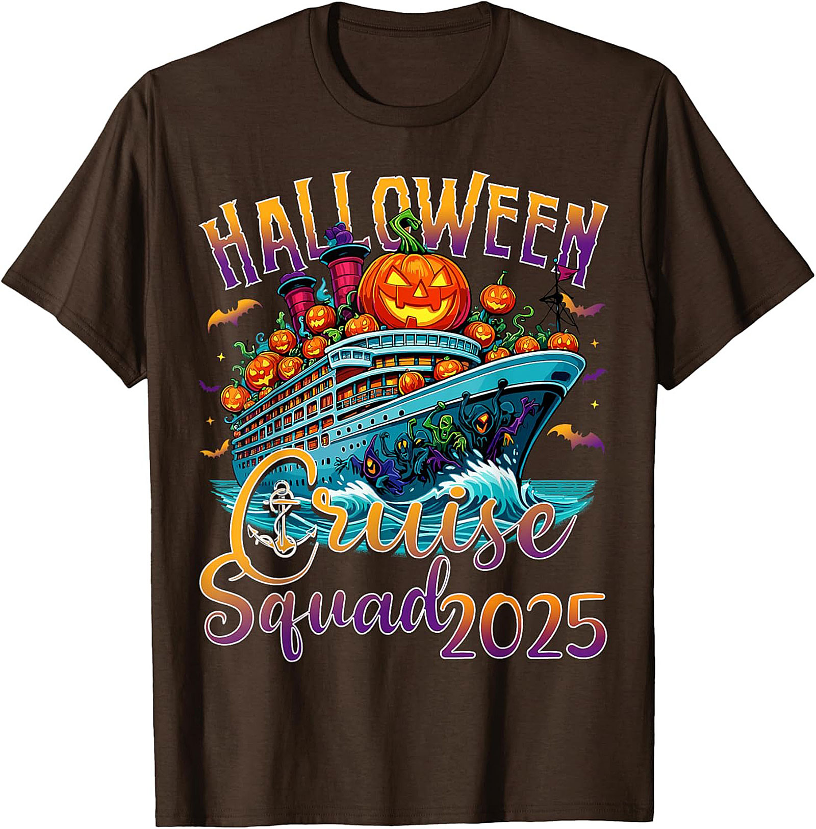 Halloween Cruise Squad 2025 Graphic Tee | Vacation Shirt