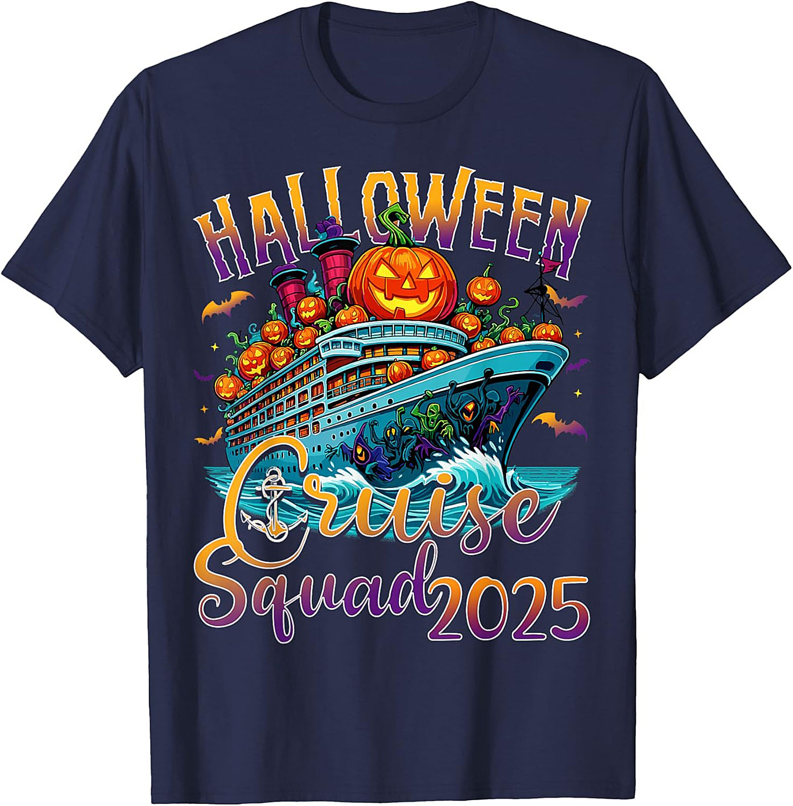 Halloween Cruise Squad 2025 Graphic Tee | Vacation Shirt