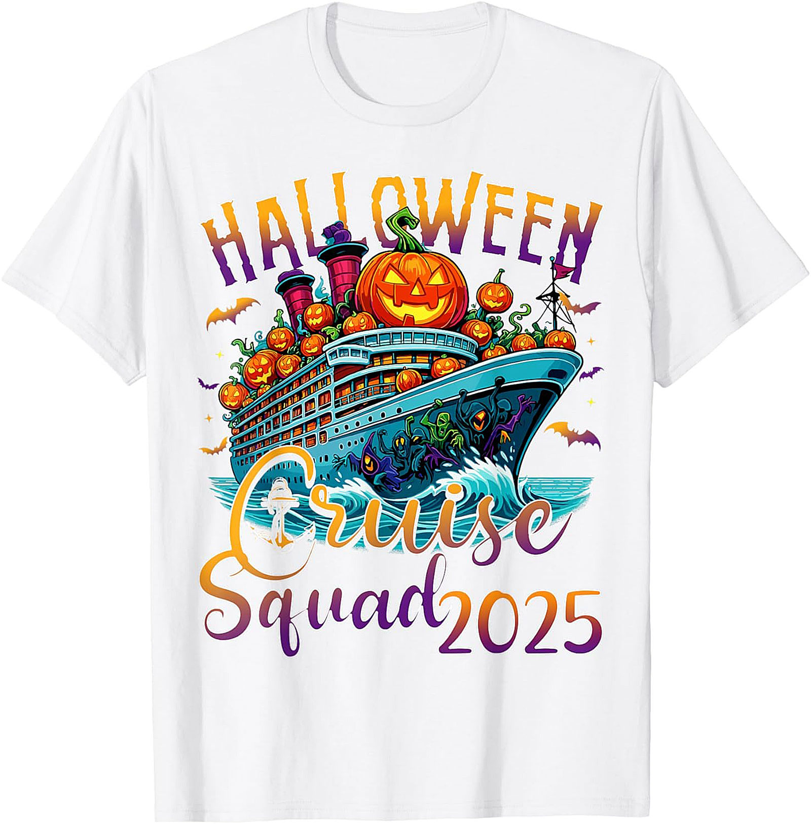 Halloween Cruise Squad 2025 Graphic Tee | Vacation Shirt