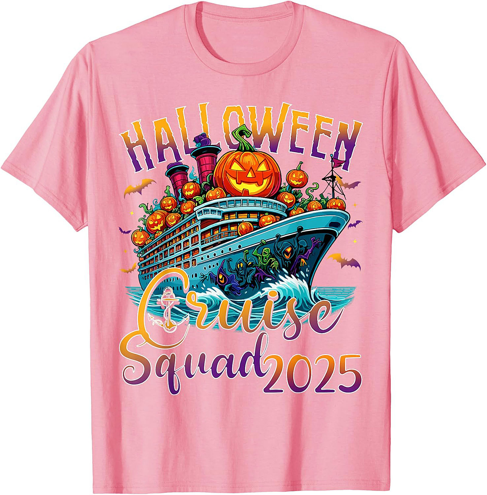 Halloween Cruise Squad 2025 Graphic Tee | Vacation Shirt