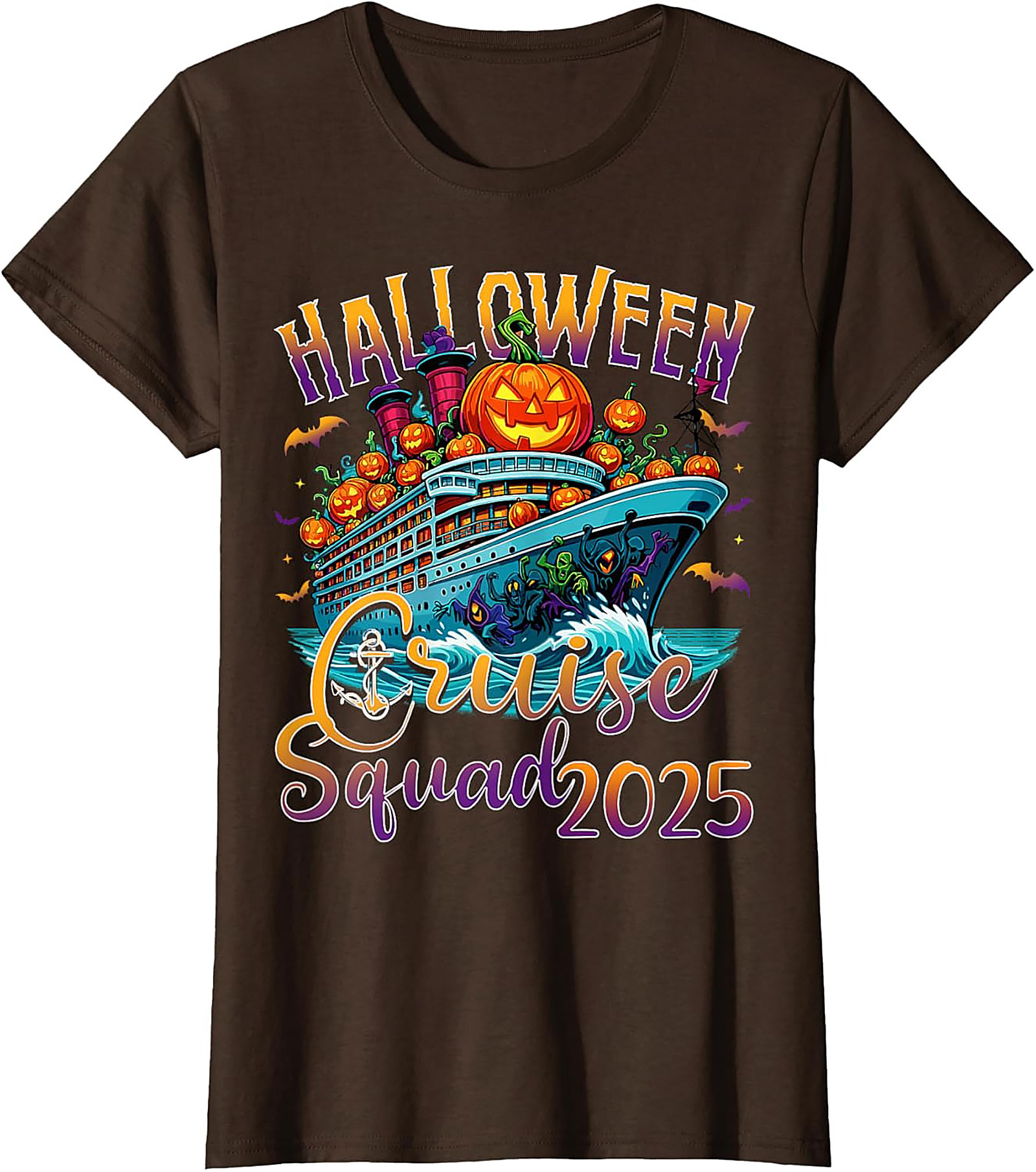 Halloween Cruise Squad 2025 Graphic Tee | Vacation Shirt