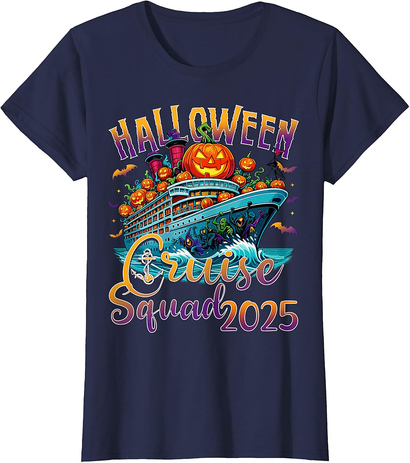 Halloween Cruise Squad 2025 Graphic Tee | Vacation Shirt