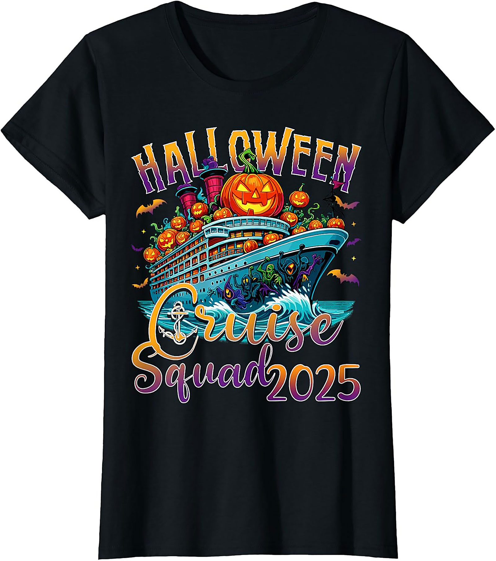 Halloween Cruise Squad 2025 Graphic Tee | Vacation Shirt
