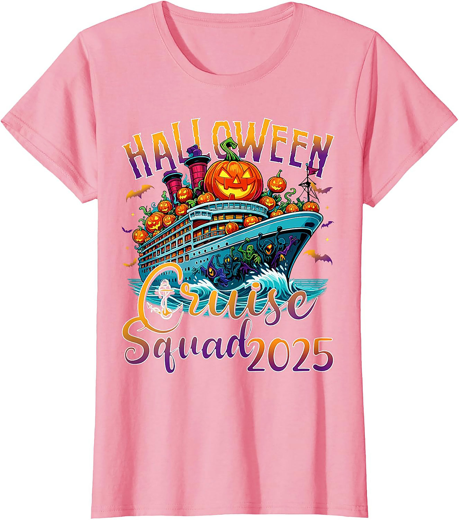 Halloween Cruise Squad 2025 Graphic Tee | Vacation Shirt