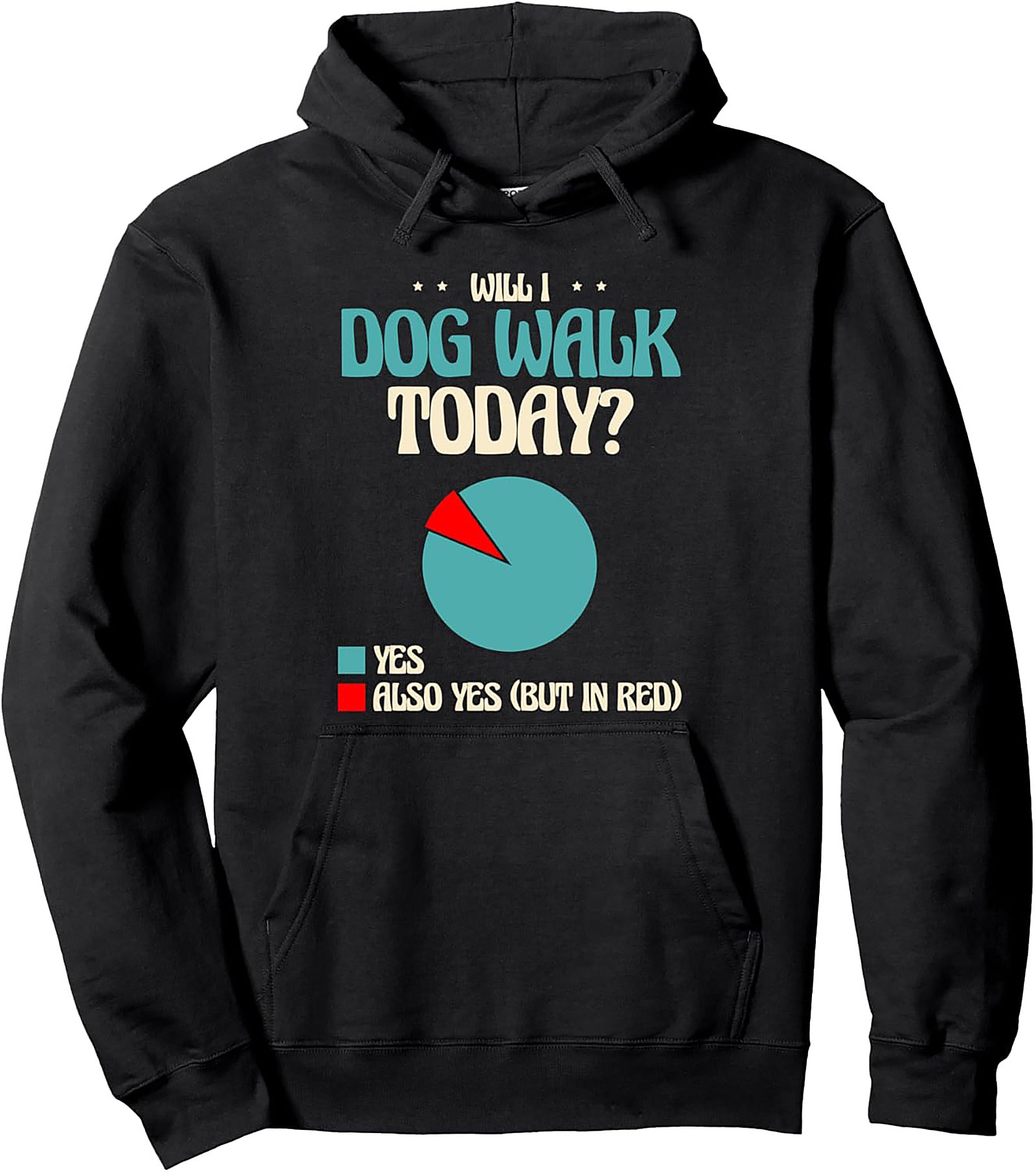 Will I Dog Walk Today? Funny Dog Walk Pullover Hoodie