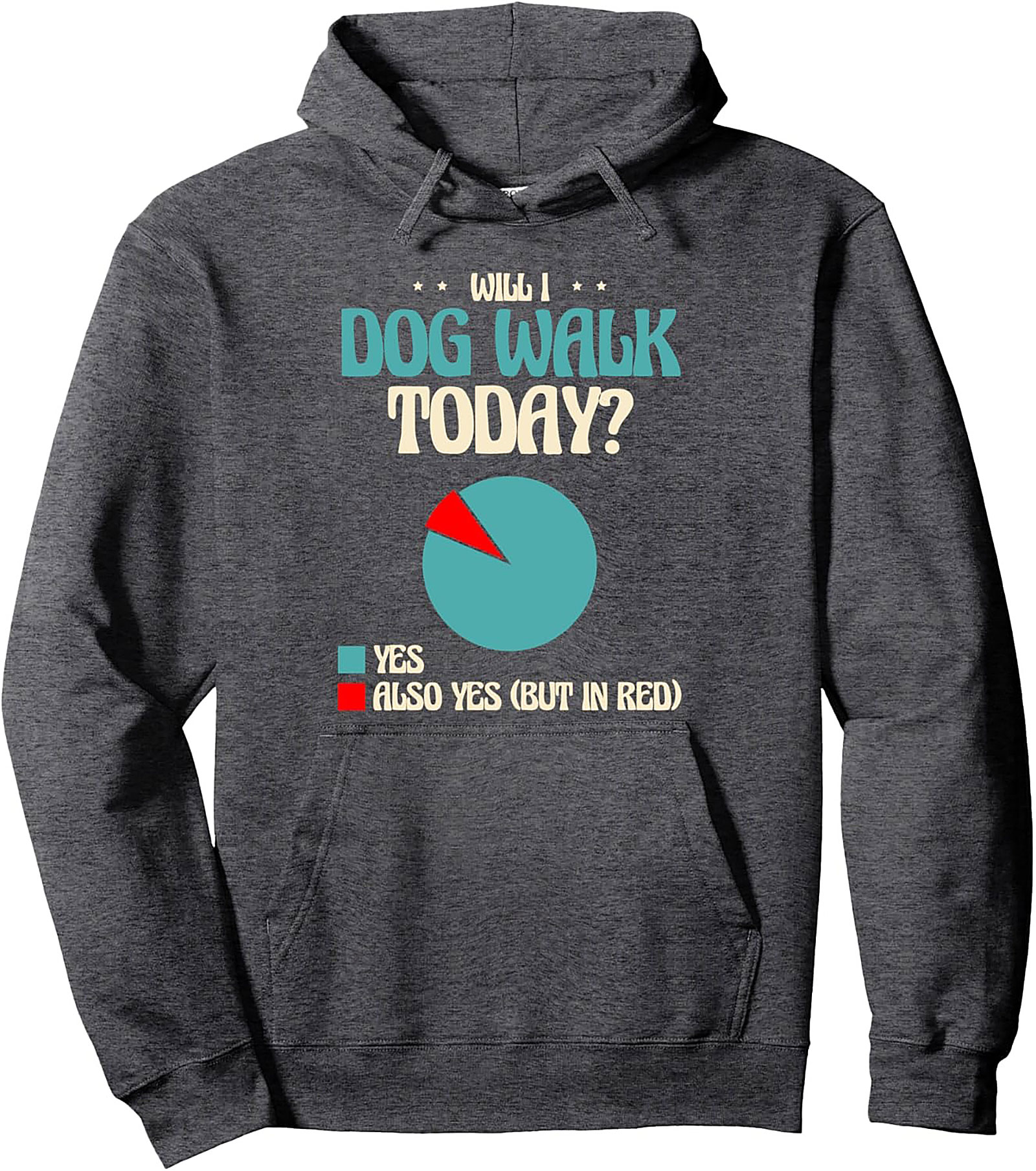Will I Dog Walk Today? Funny Dog Walk Pullover Hoodie