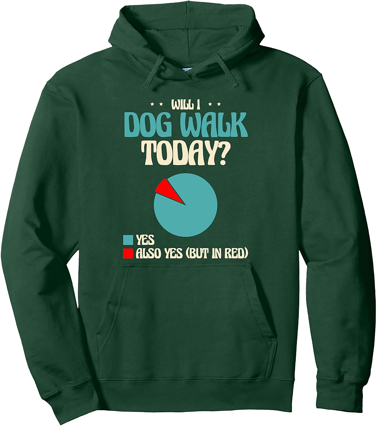 Will I Dog Walk Today? Funny Dog Walk Pullover Hoodie