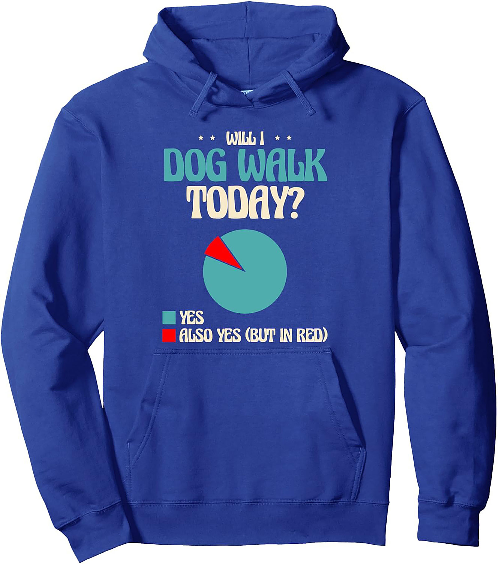 Will I Dog Walk Today? Funny Dog Walk Pullover Hoodie
